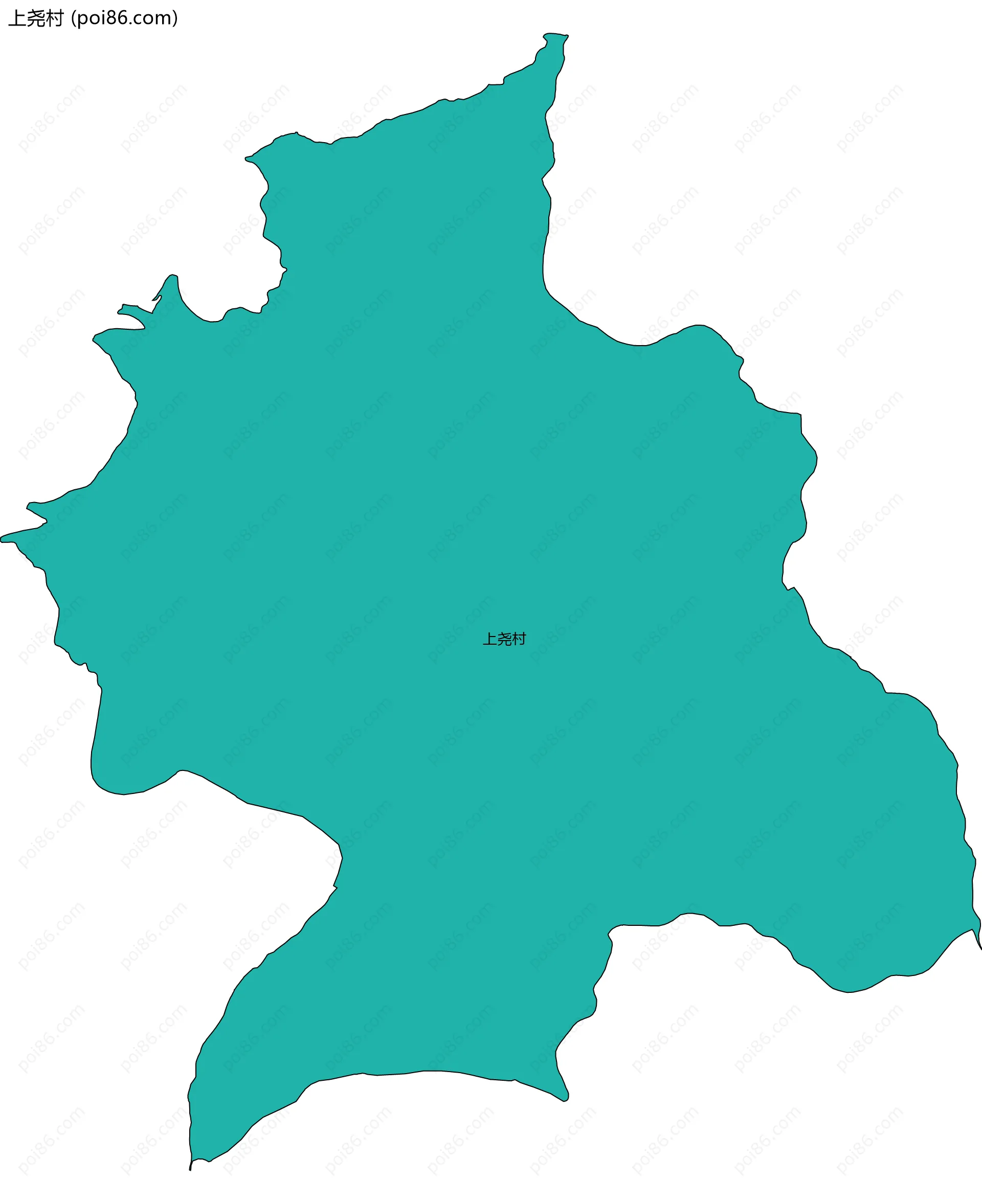 上尧村边界地图