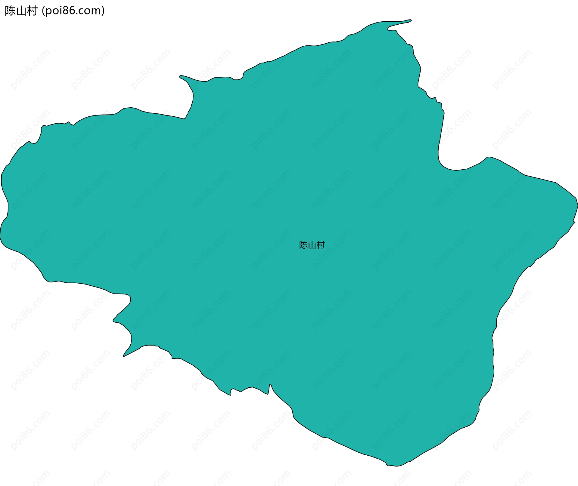 陈山村边界地图