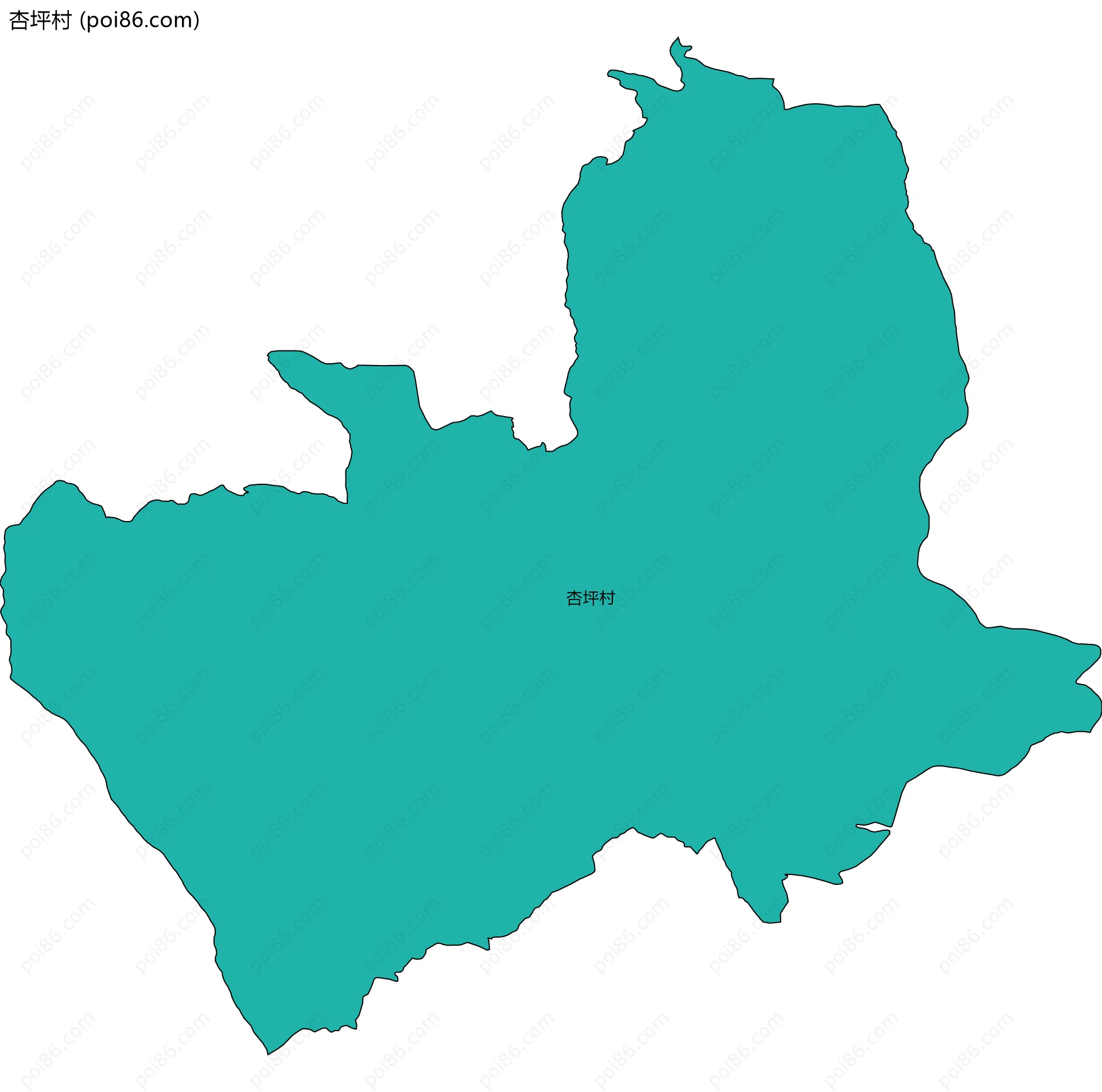 杏坪村边界地图