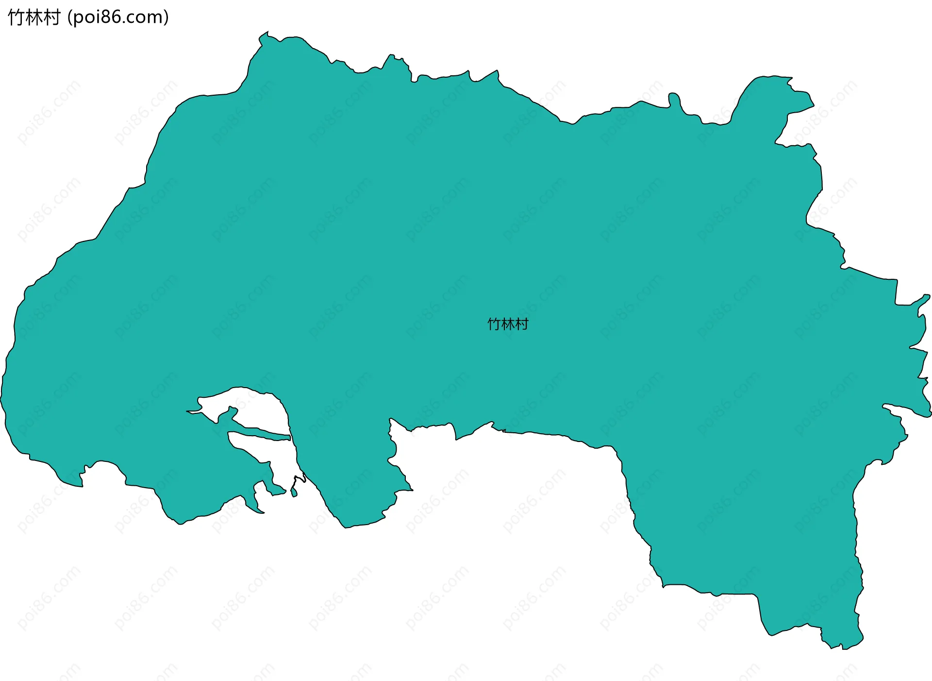 竹林村边界地图