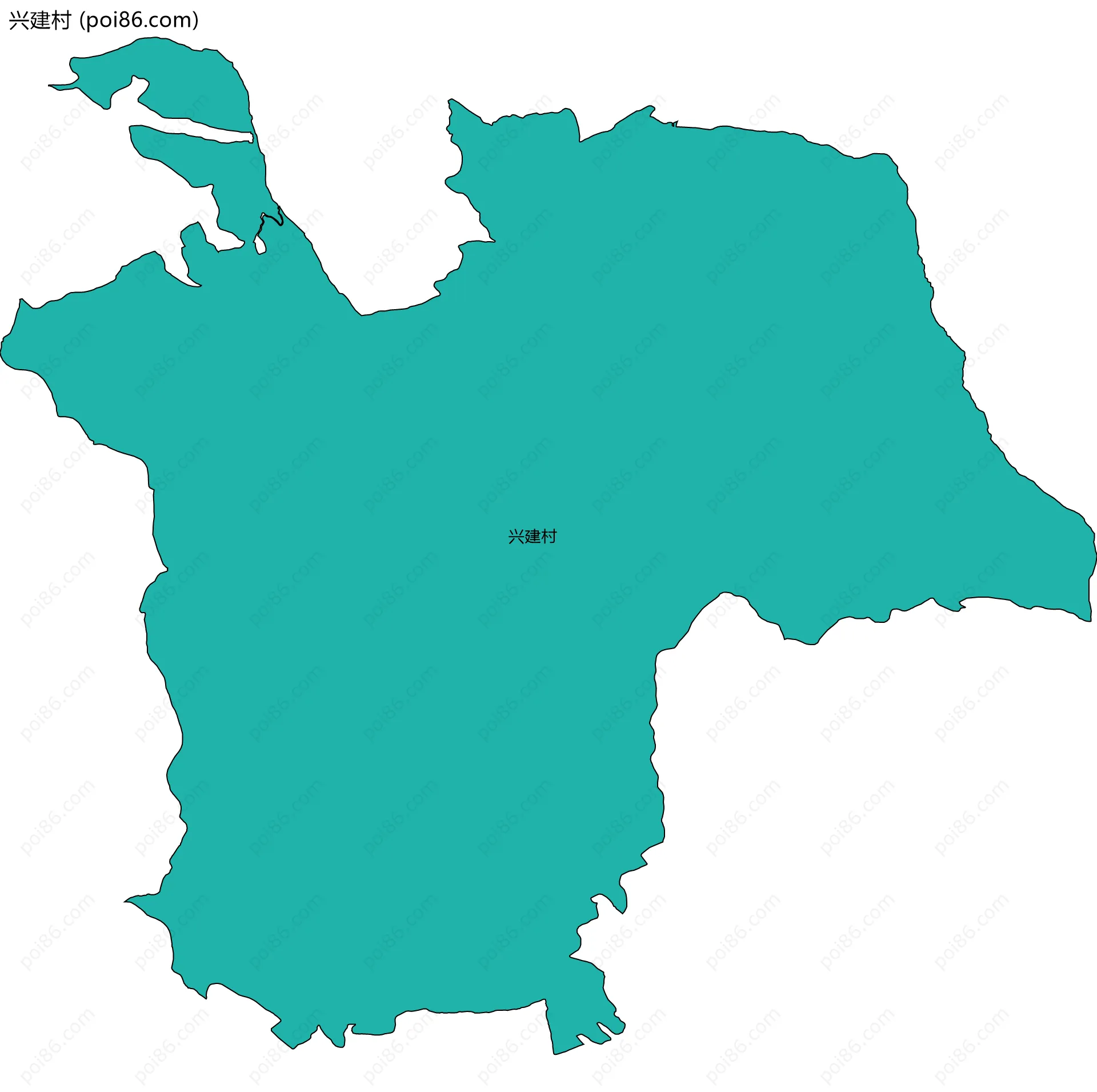 兴建村边界地图