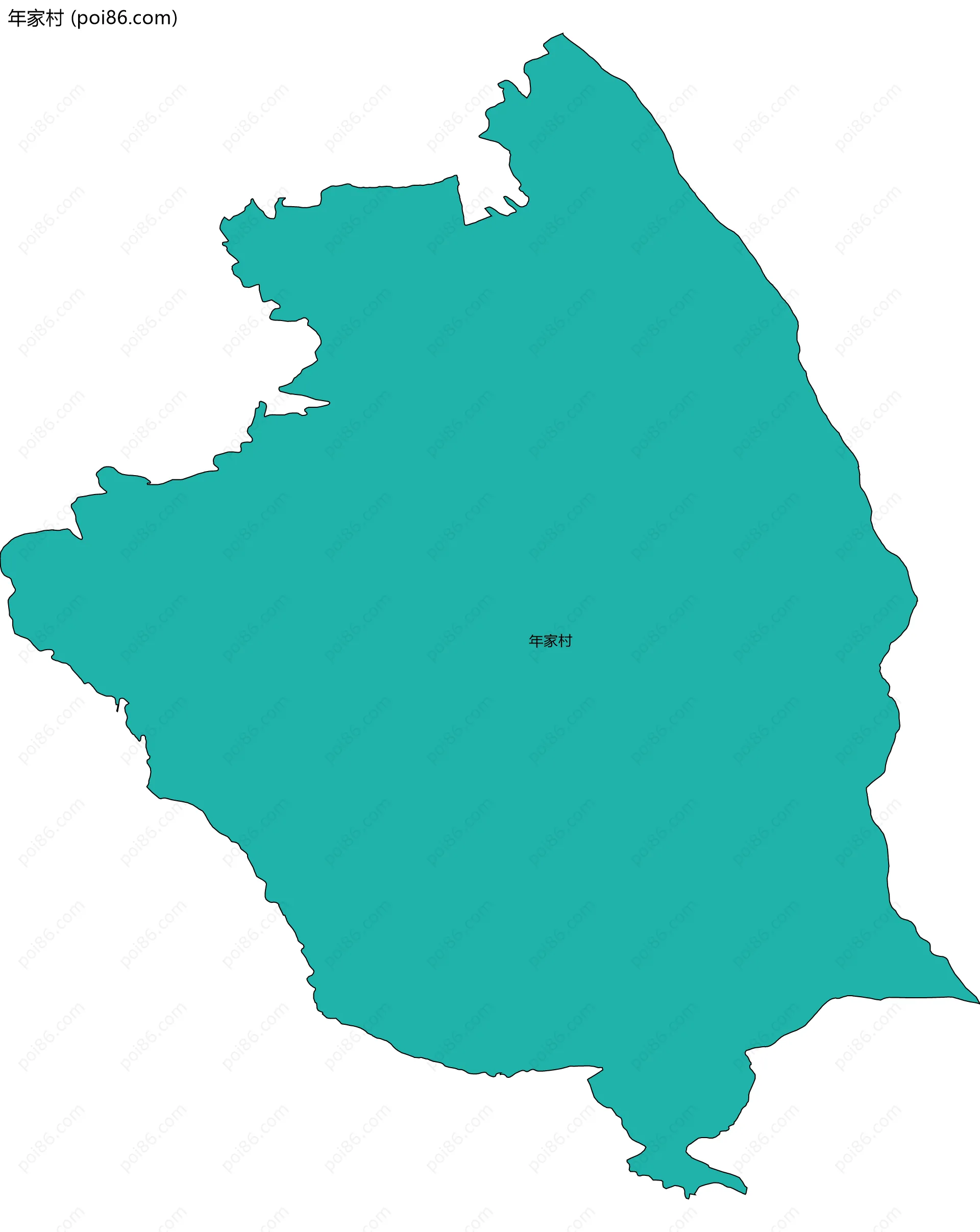 年家村边界地图