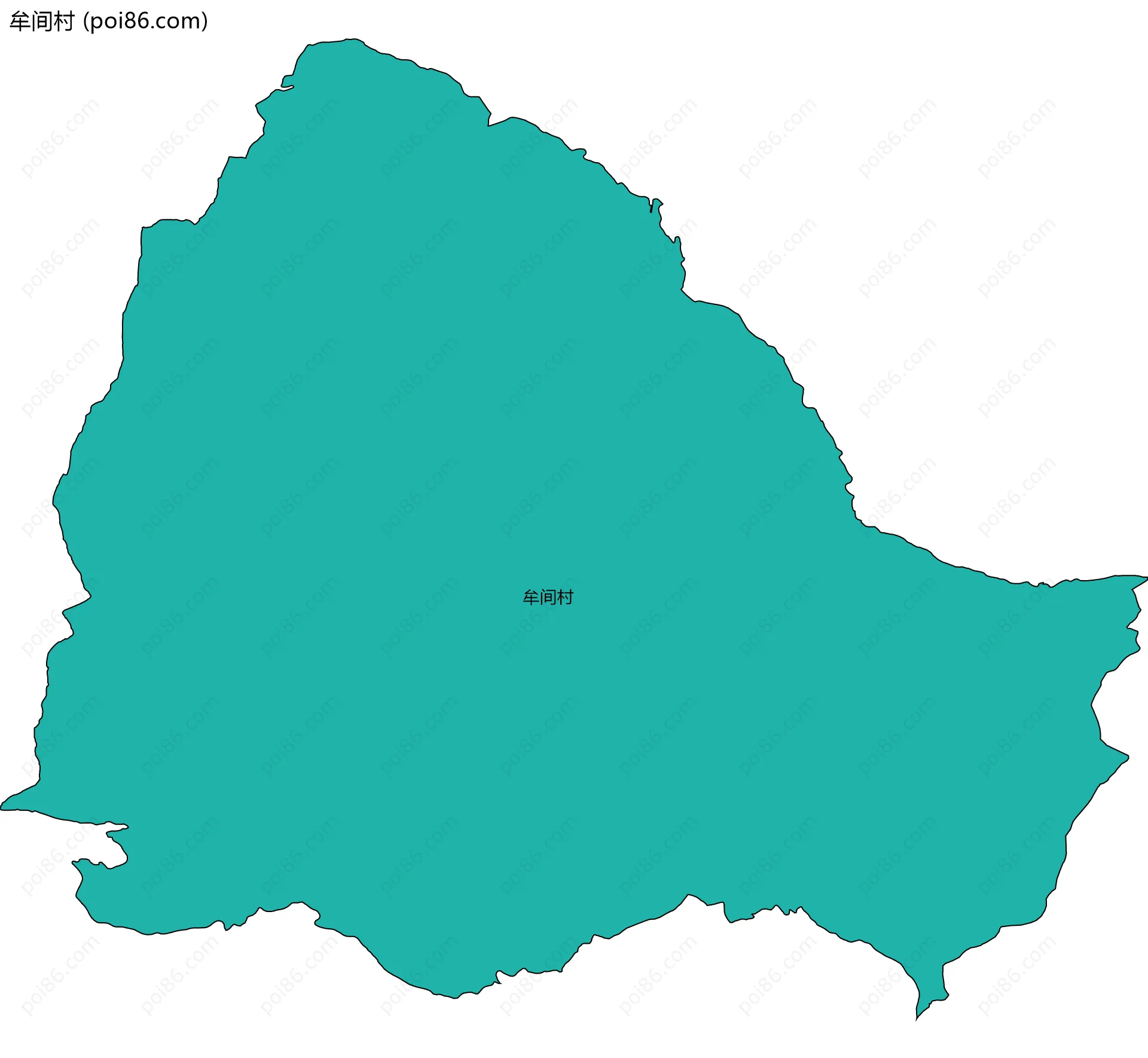 牟间村边界地图