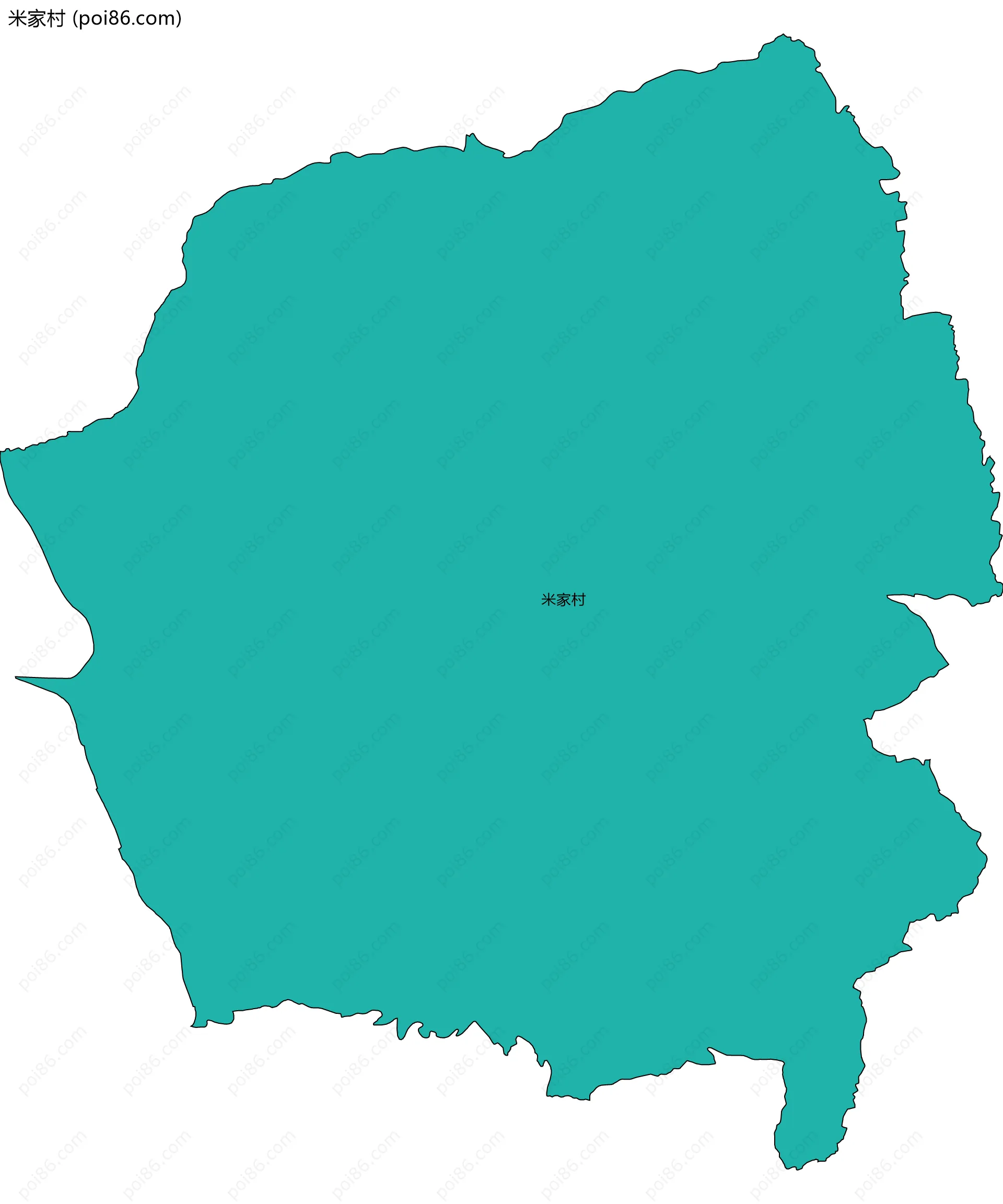 米家村边界地图