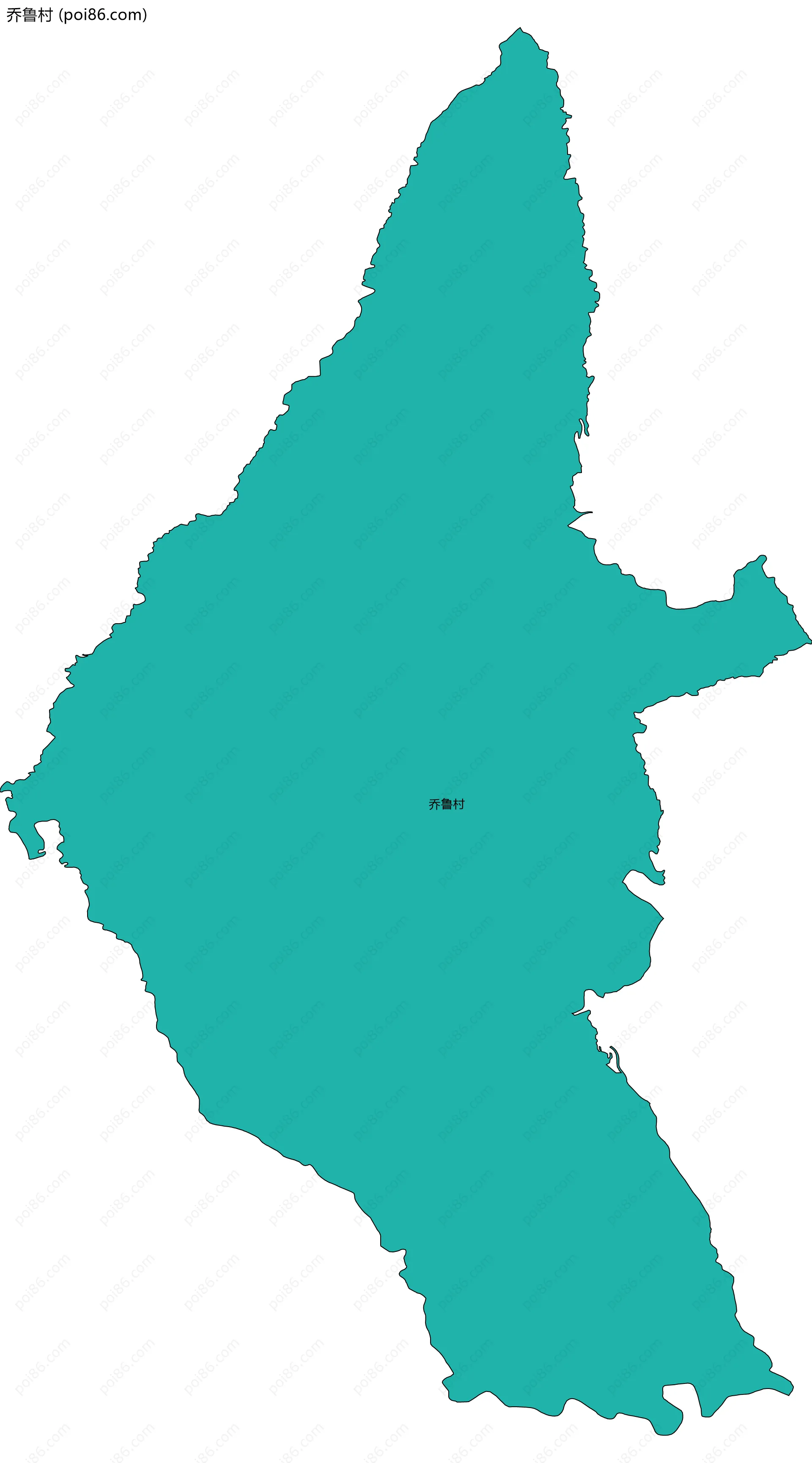 乔鲁村边界地图