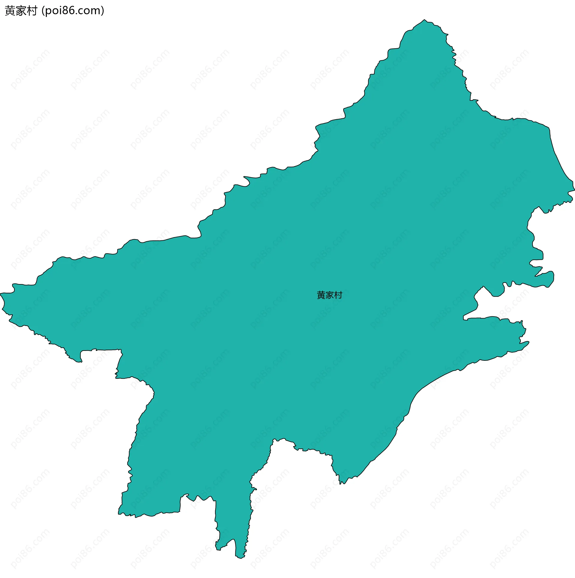 黄家村边界地图