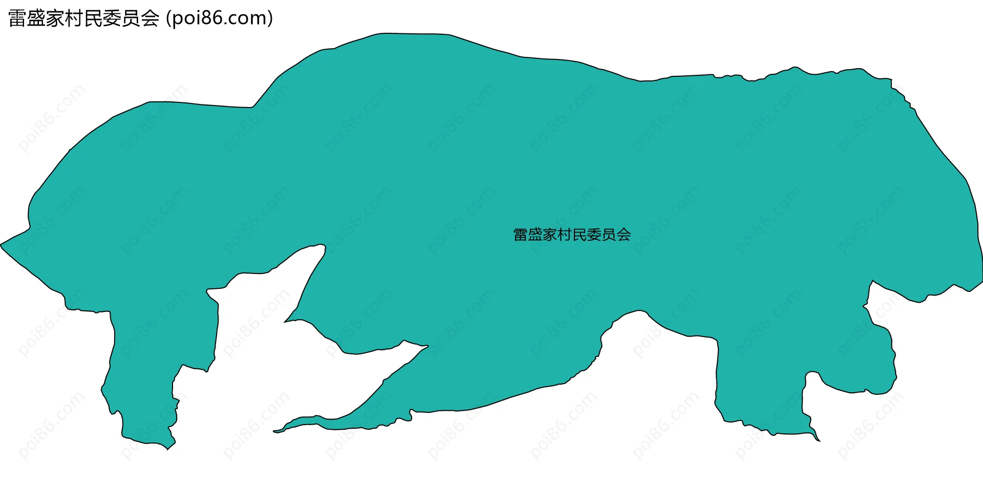 雷盛家村民委员会边界地图