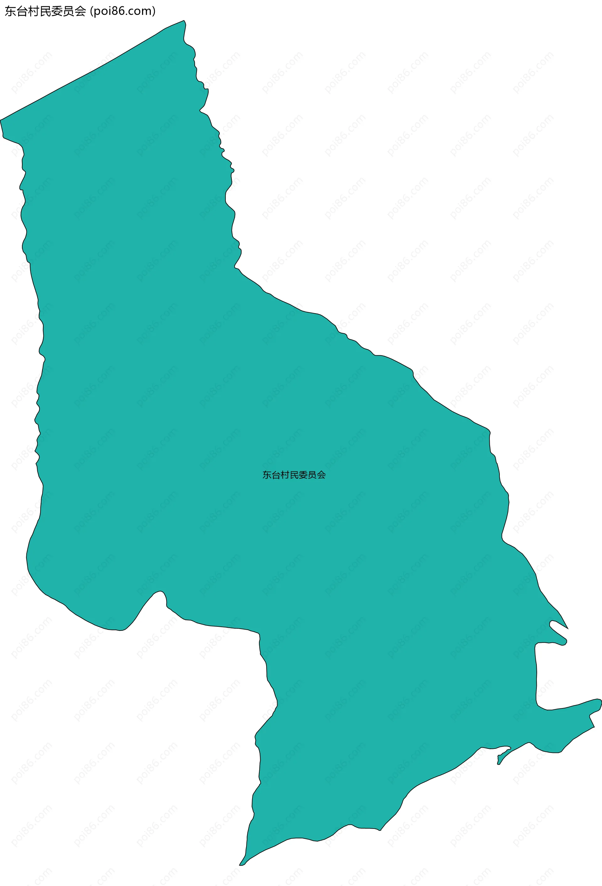 东台村民委员会边界地图