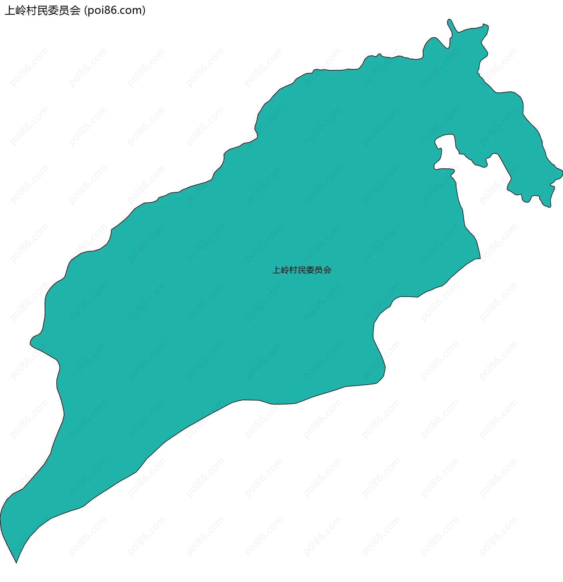 上岭村民委员会边界地图