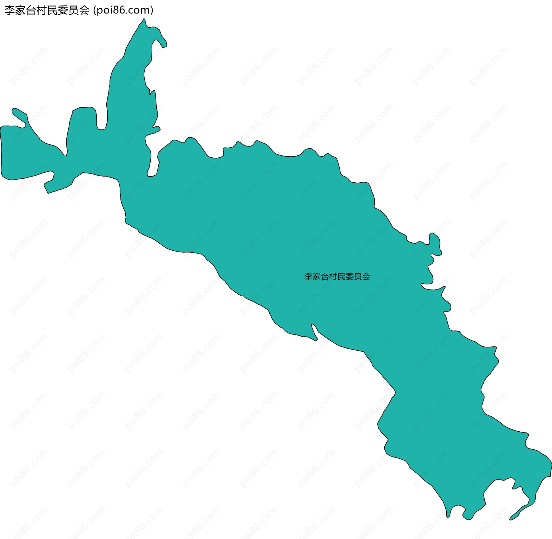李家台村民委员会边界地图
