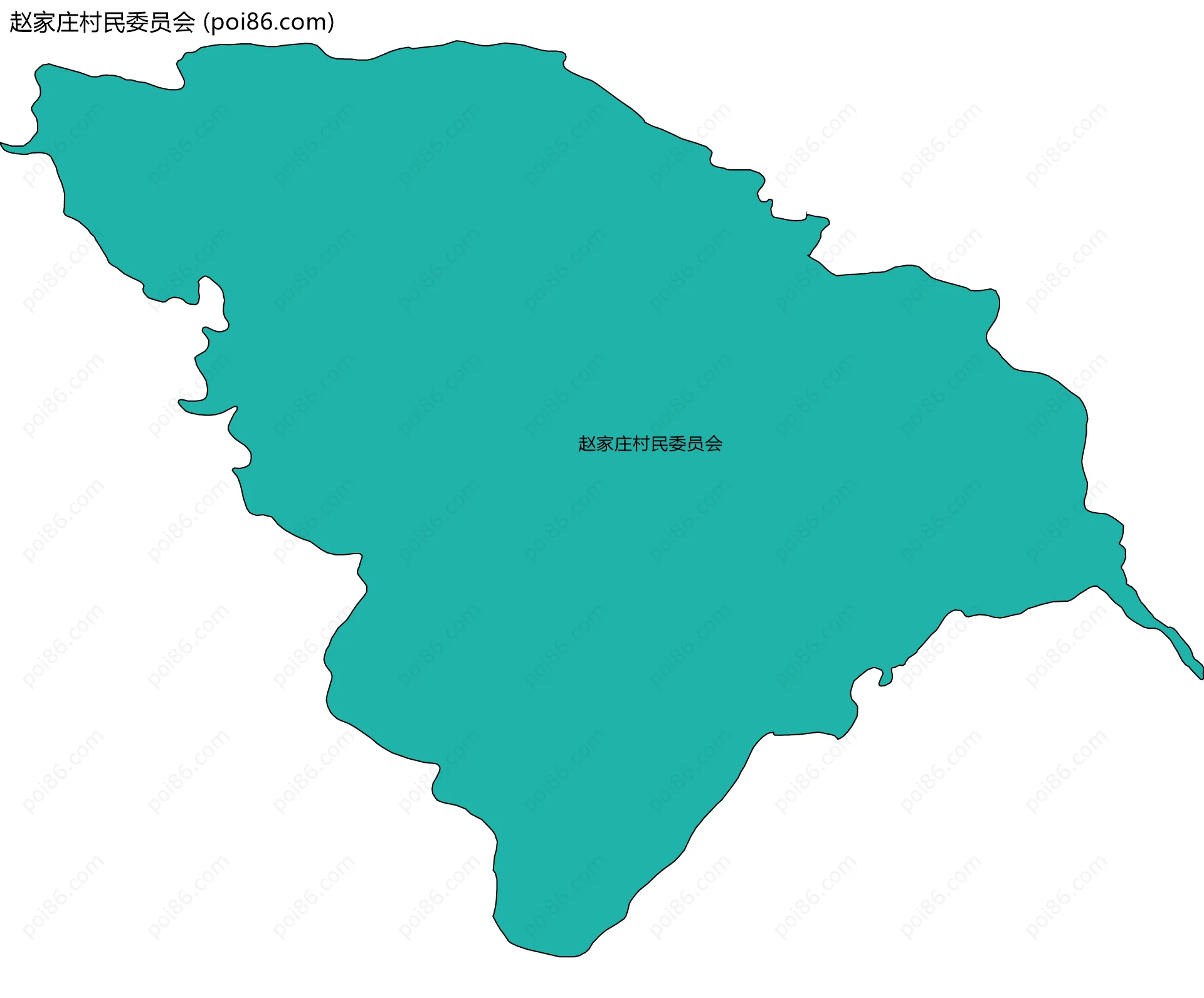 赵家庄村民委员会边界地图