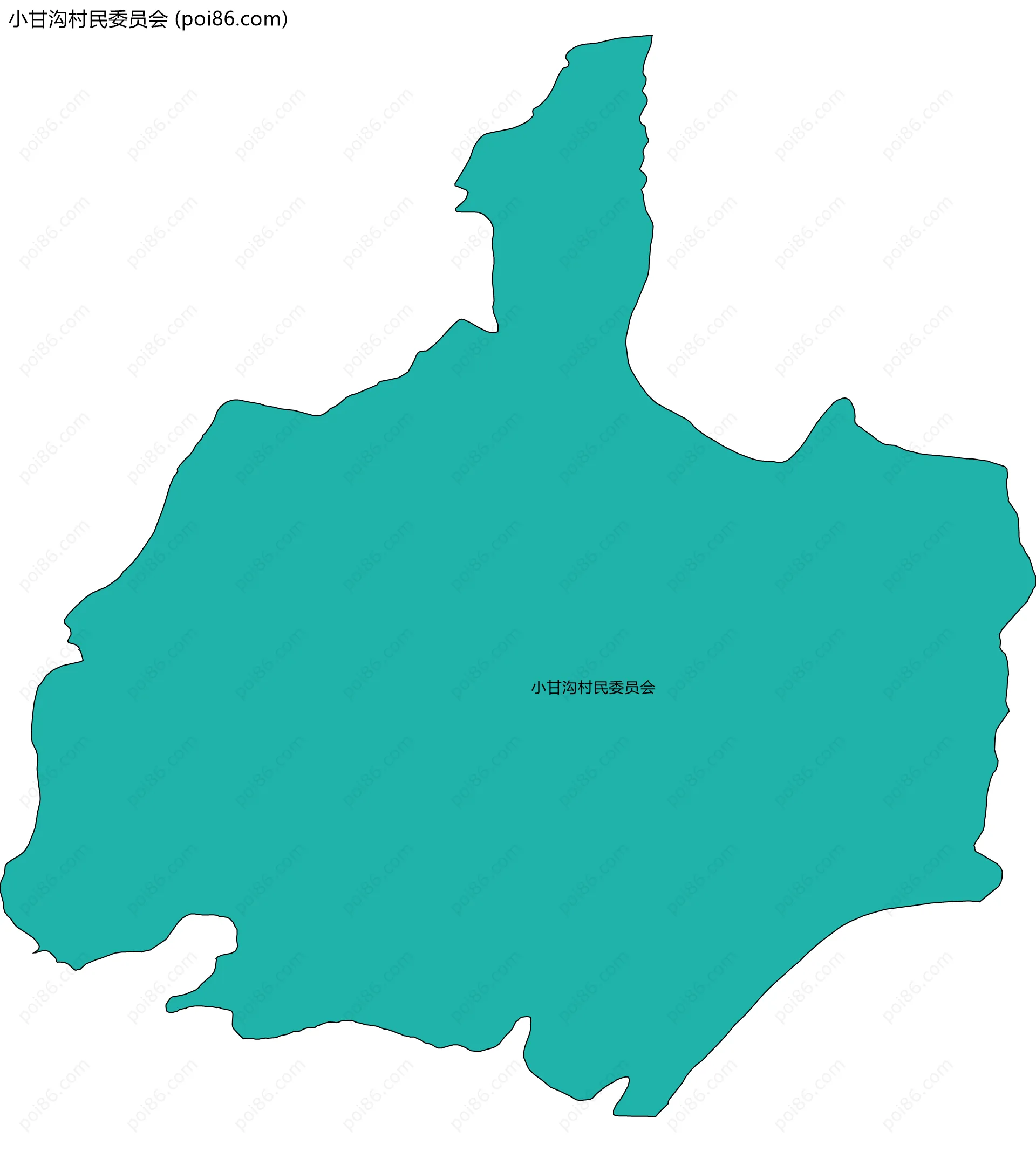 小甘沟村民委员会边界地图