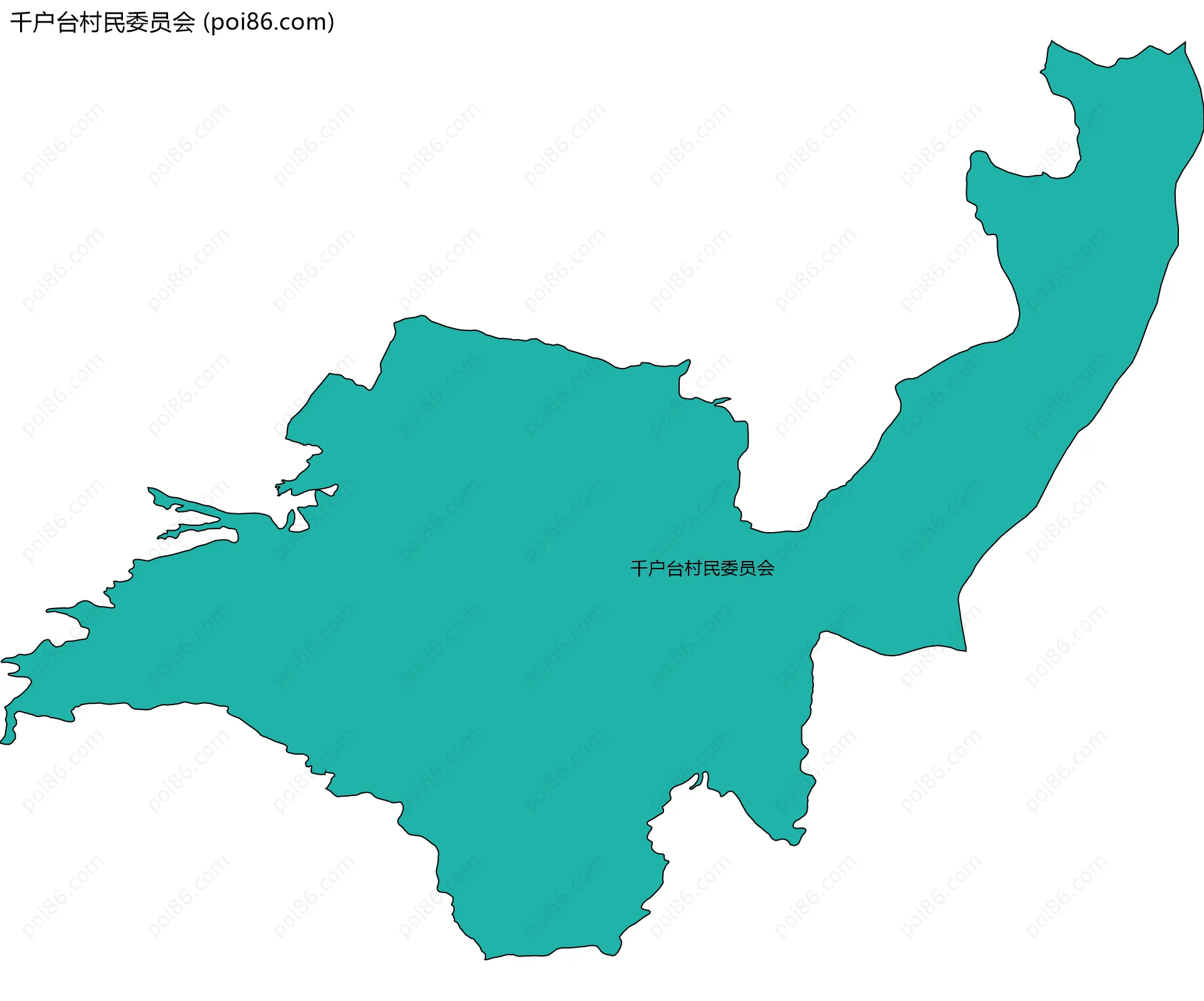 千户台村民委员会边界地图