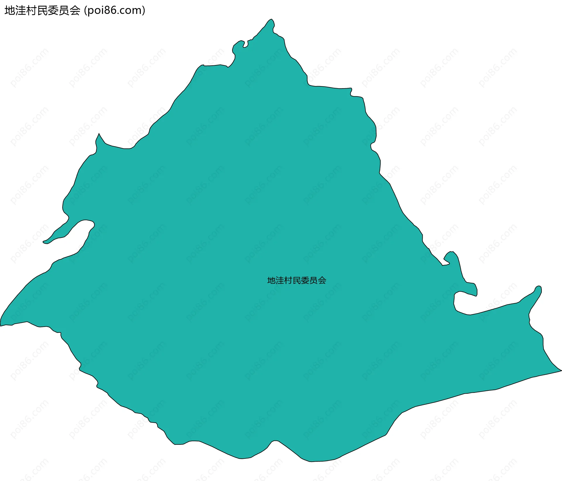 地洼村民委员会边界地图