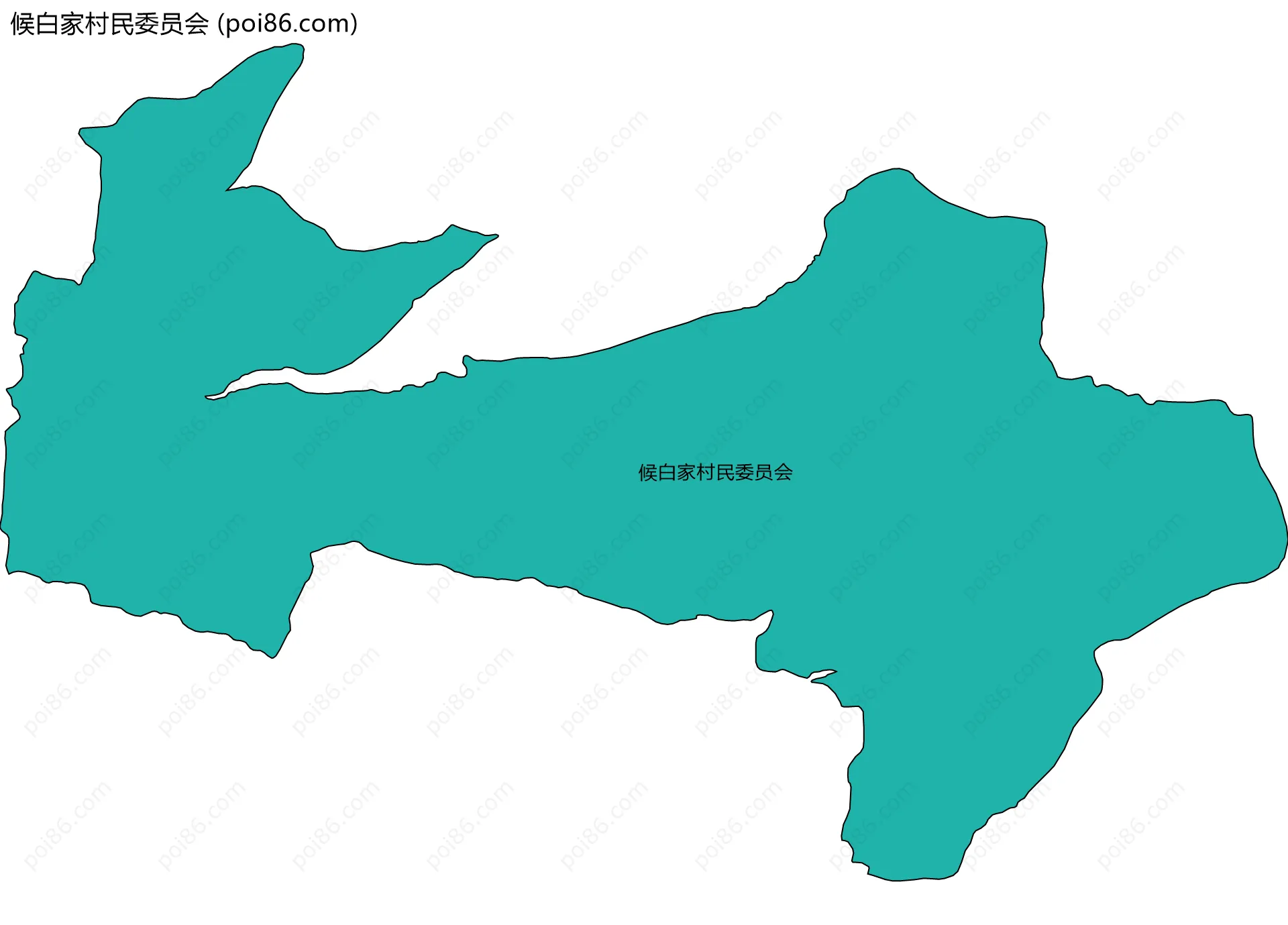候白家村民委员会边界地图