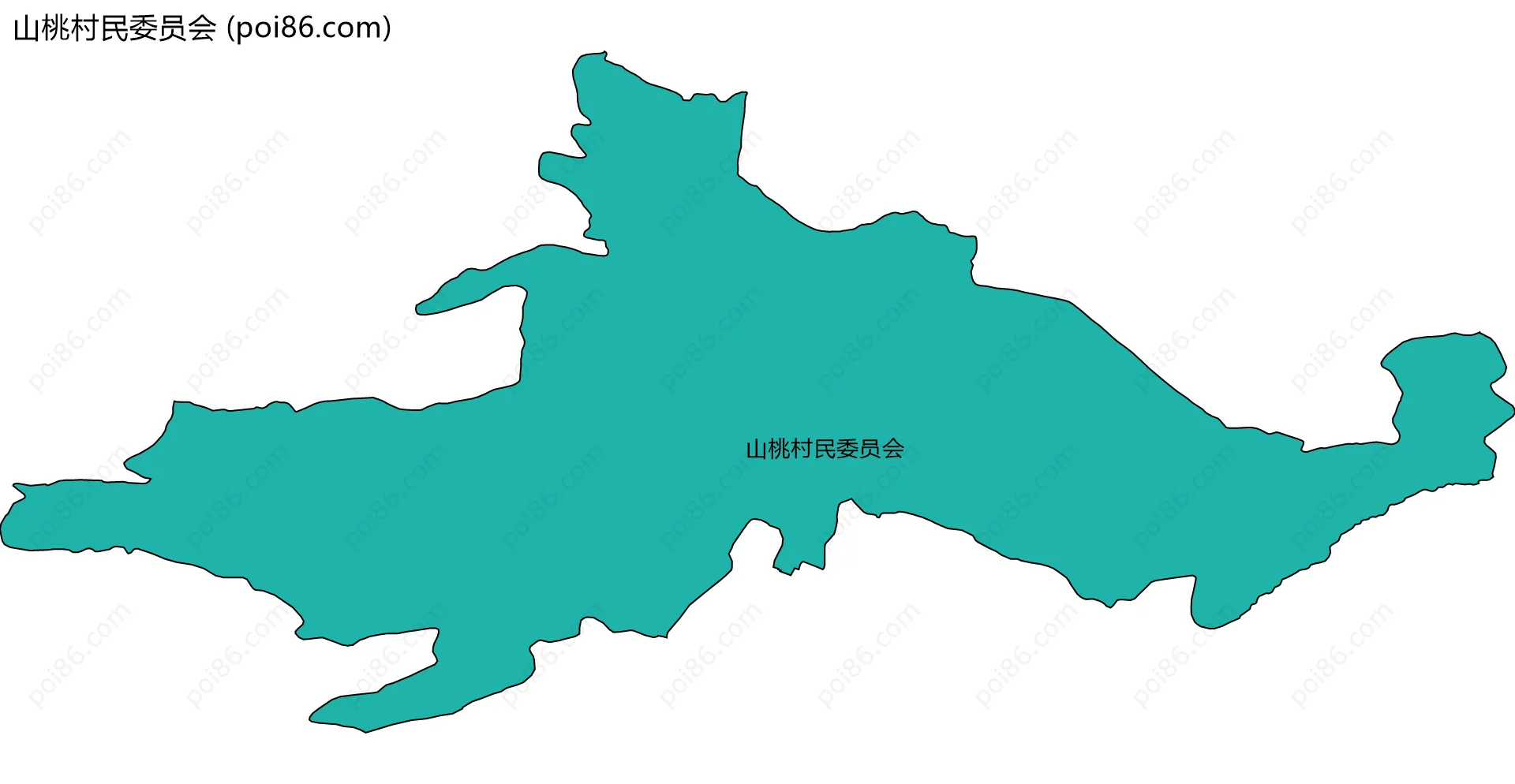 山桃村民委员会边界地图