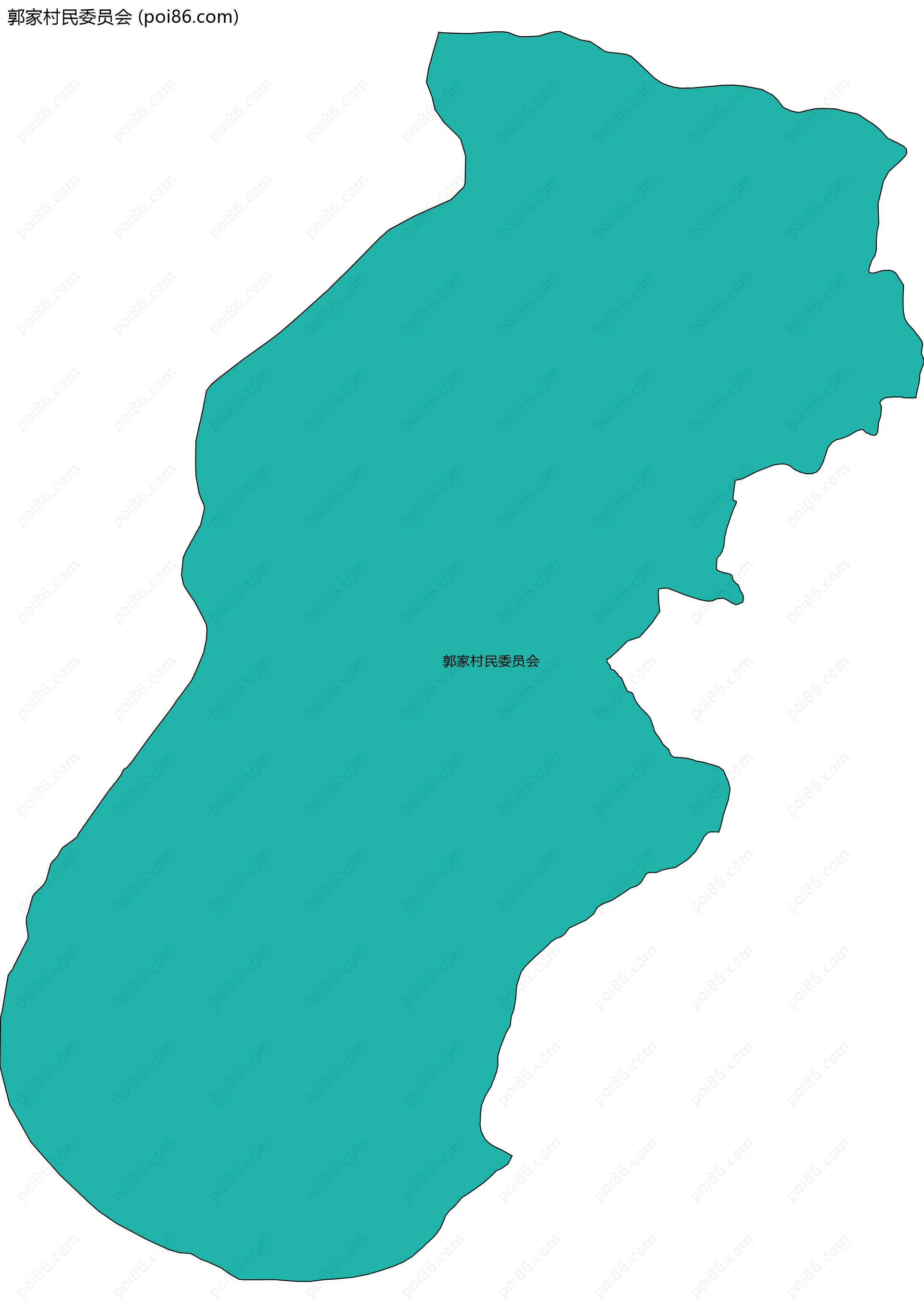 郭家村民委员会边界地图