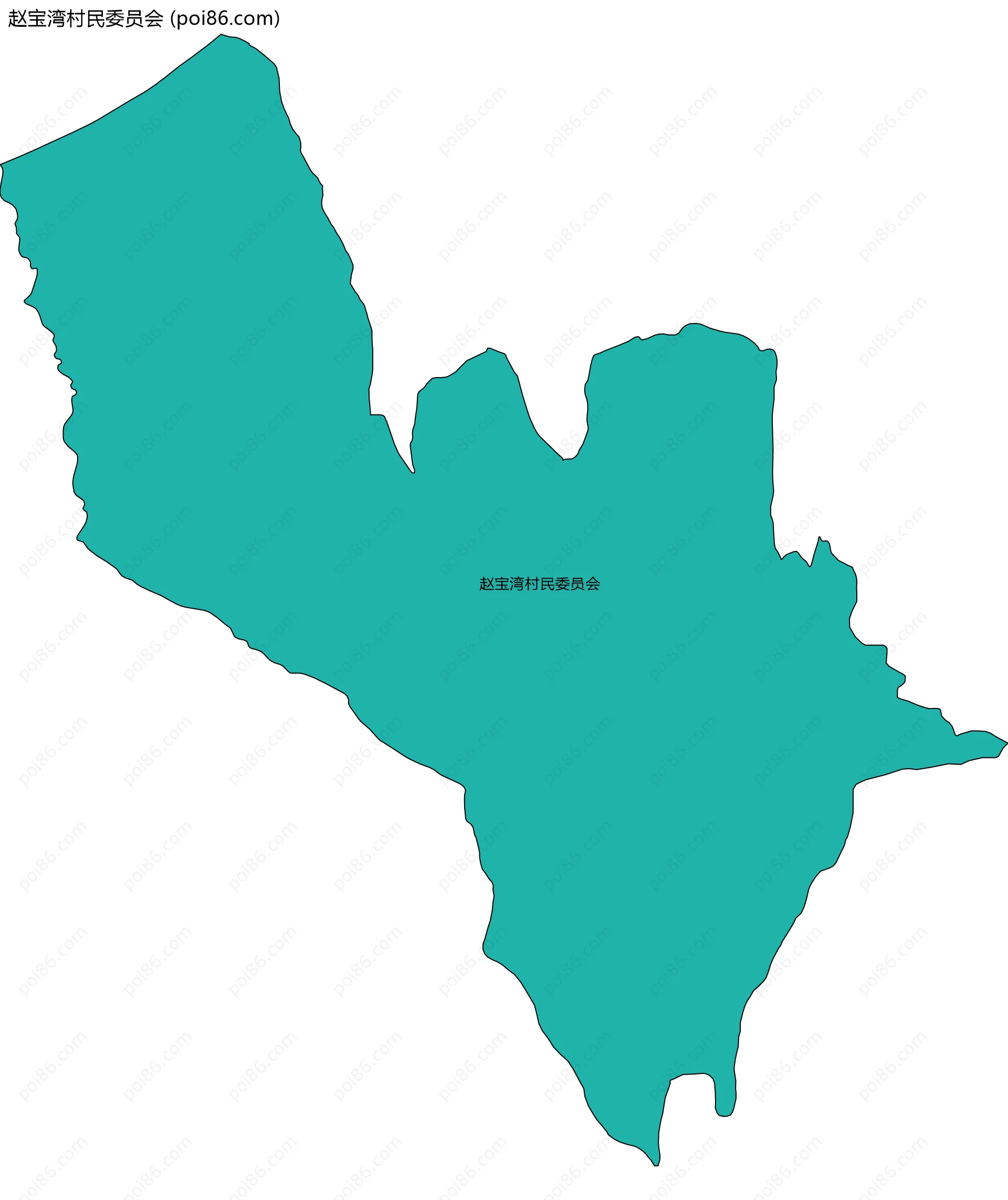 赵宝湾村民委员会边界地图