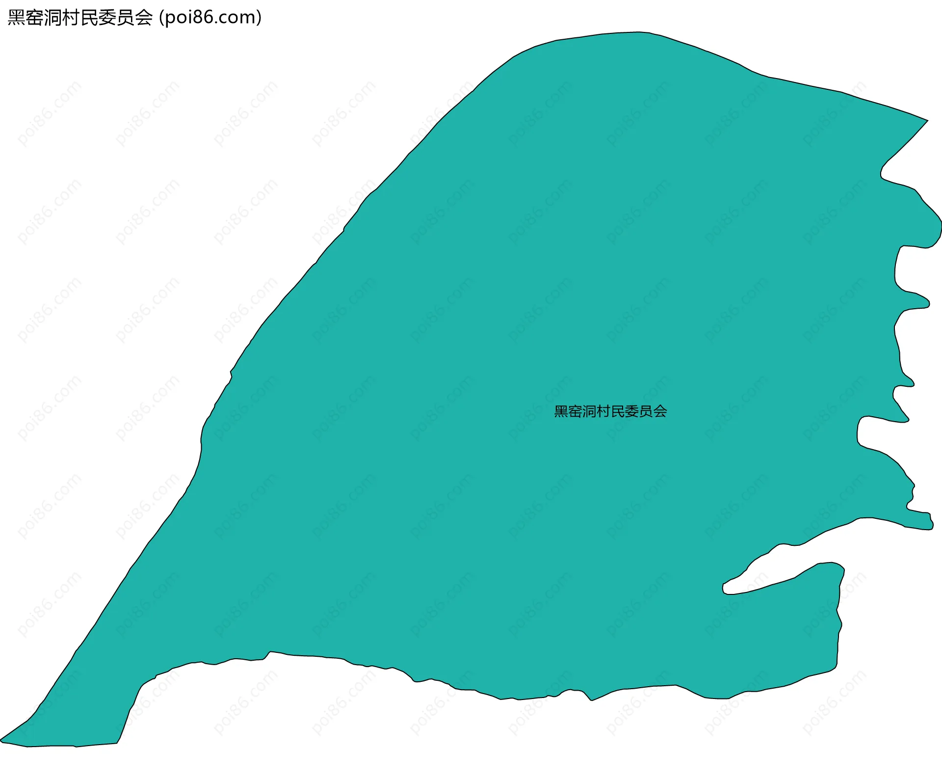 黑窑洞村民委员会边界地图