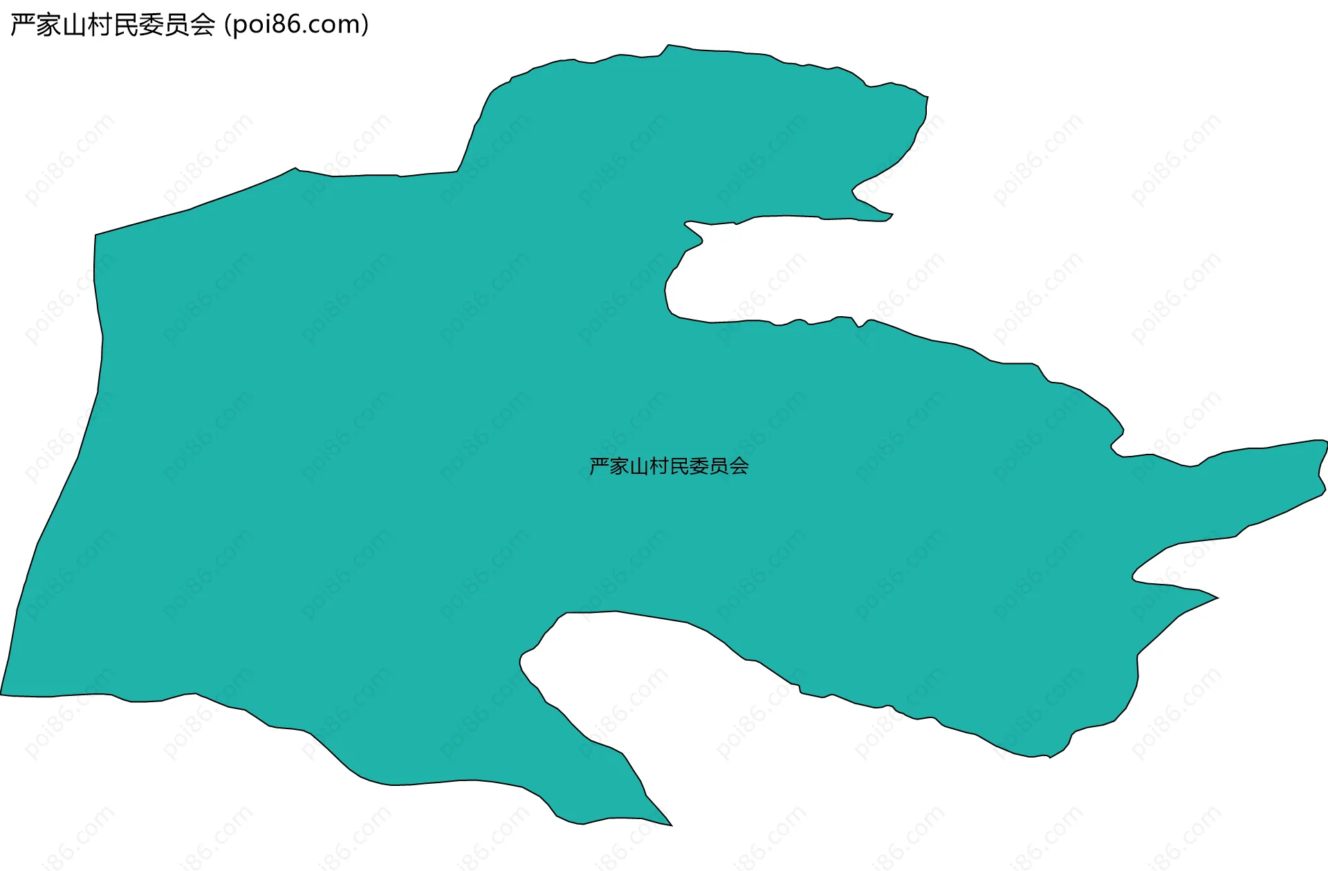 严家山村民委员会边界地图