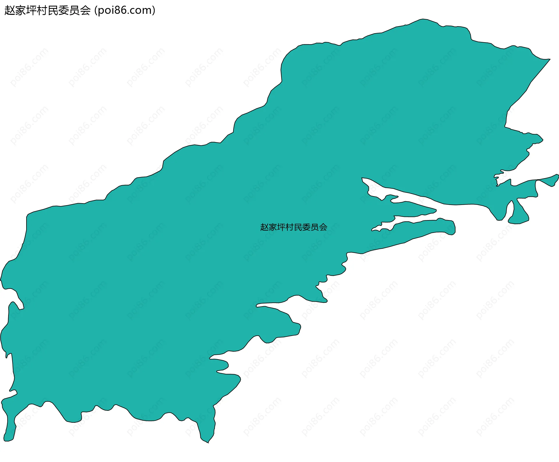 赵家坪村民委员会边界地图