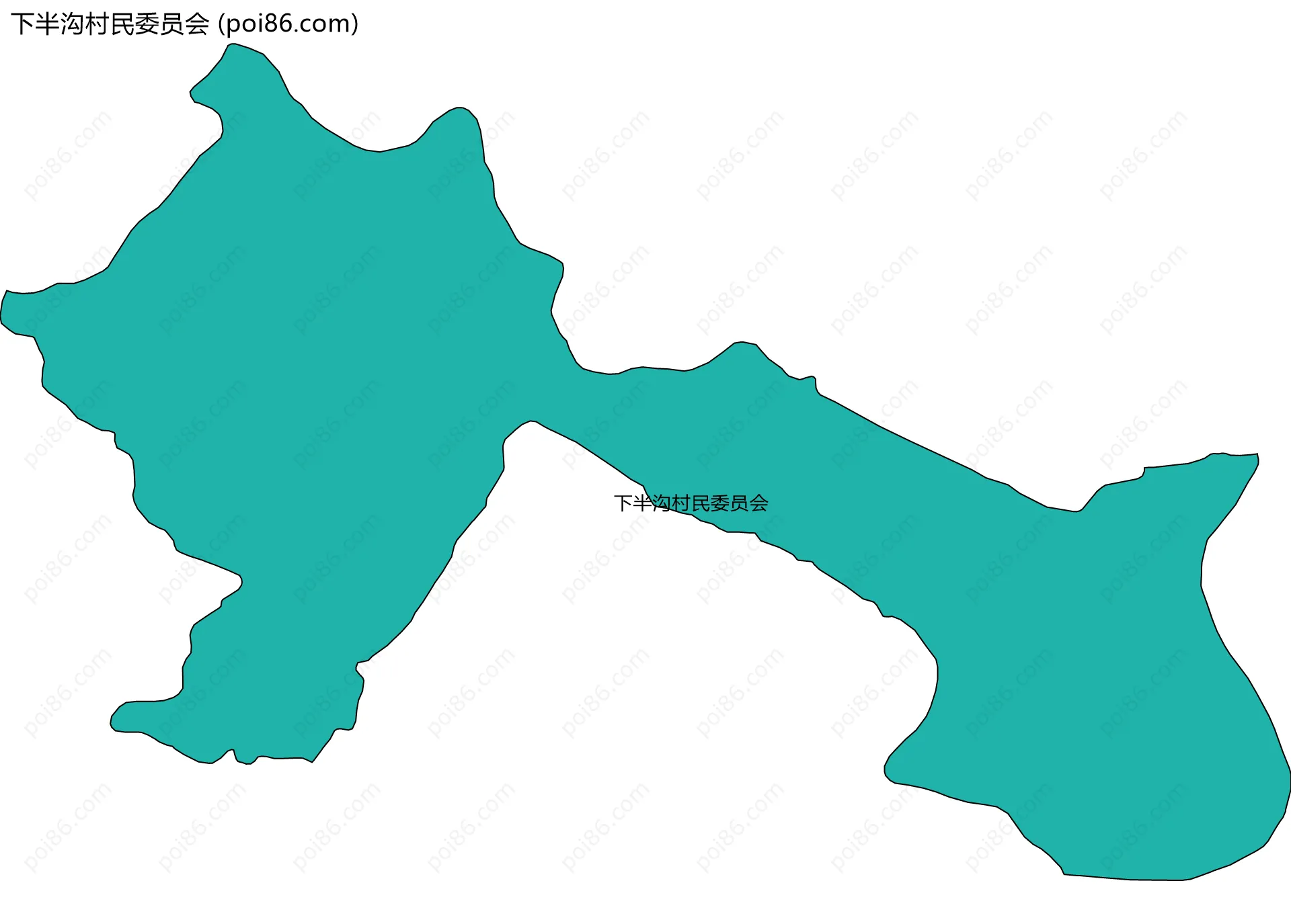 下半沟村民委员会边界地图