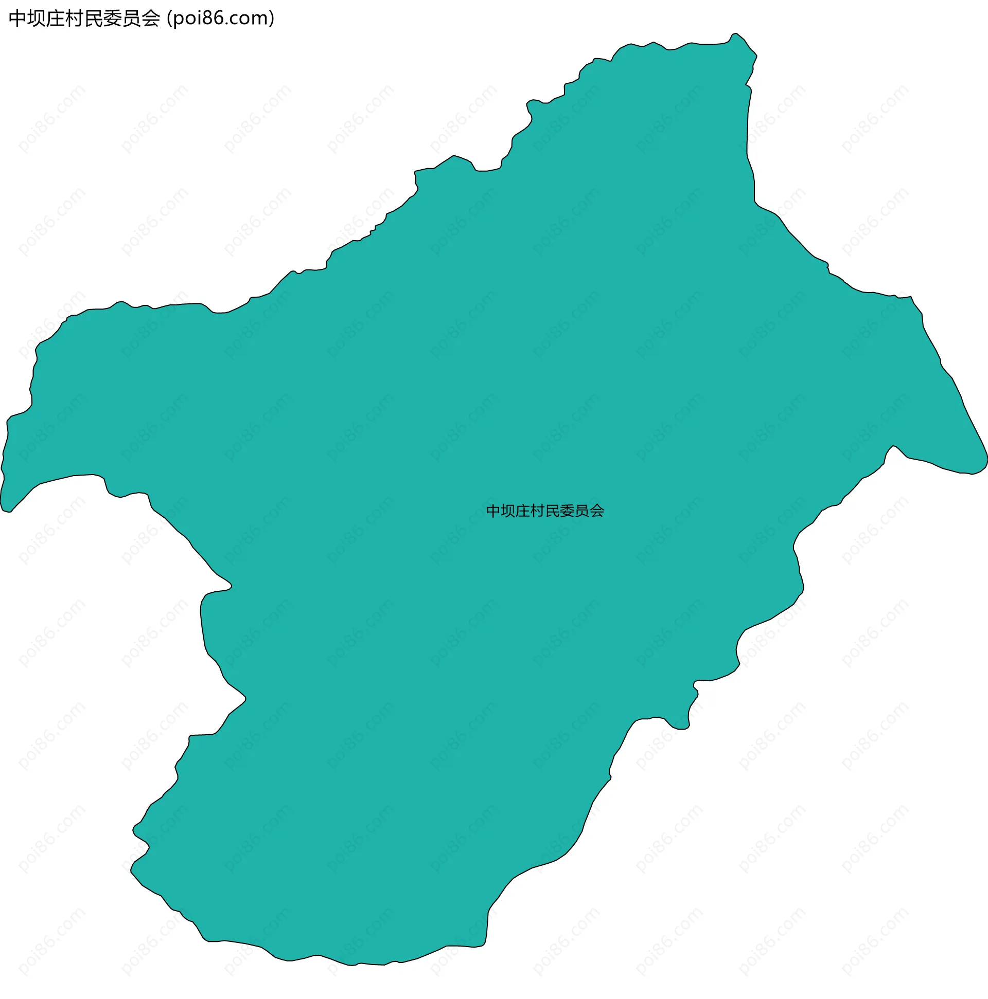 中坝庄村民委员会边界地图