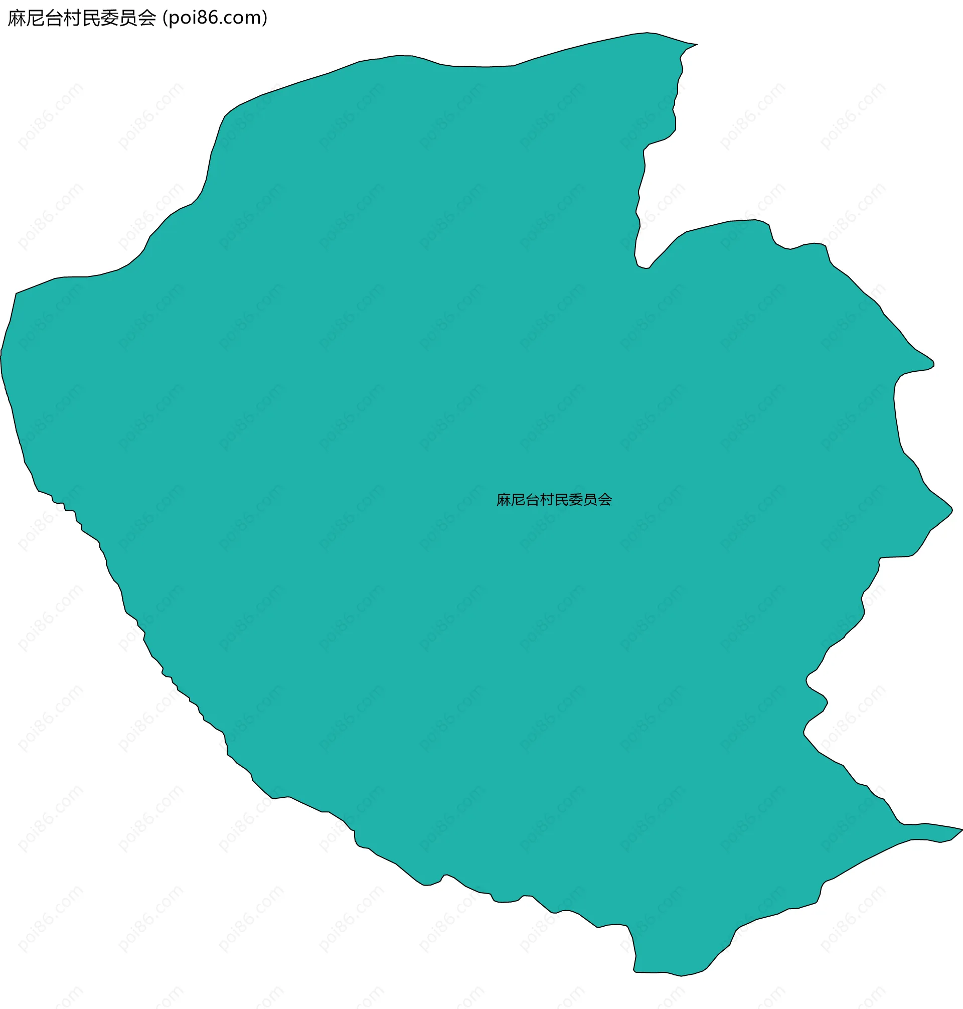 麻尼台村民委员会边界地图