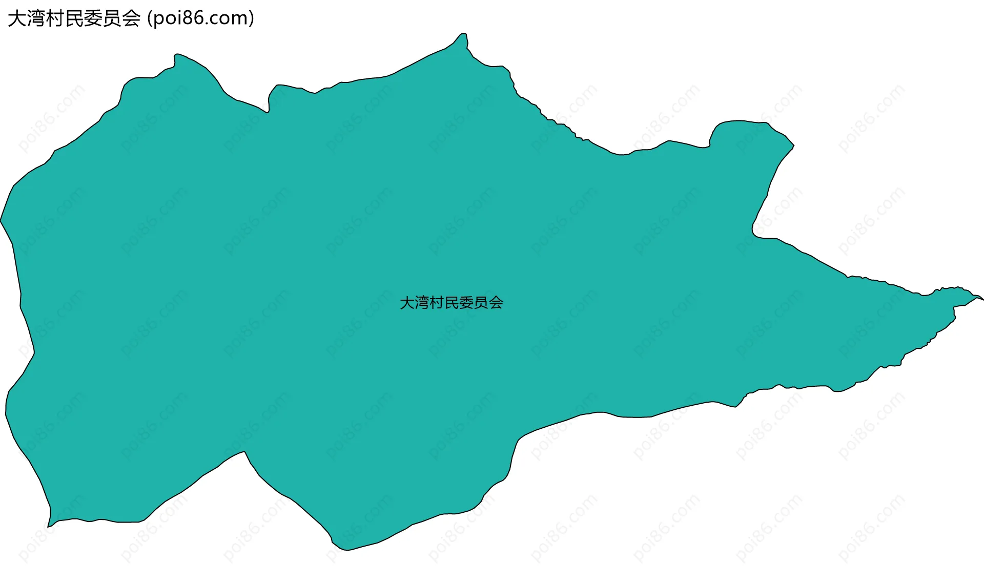 大湾村民委员会边界地图