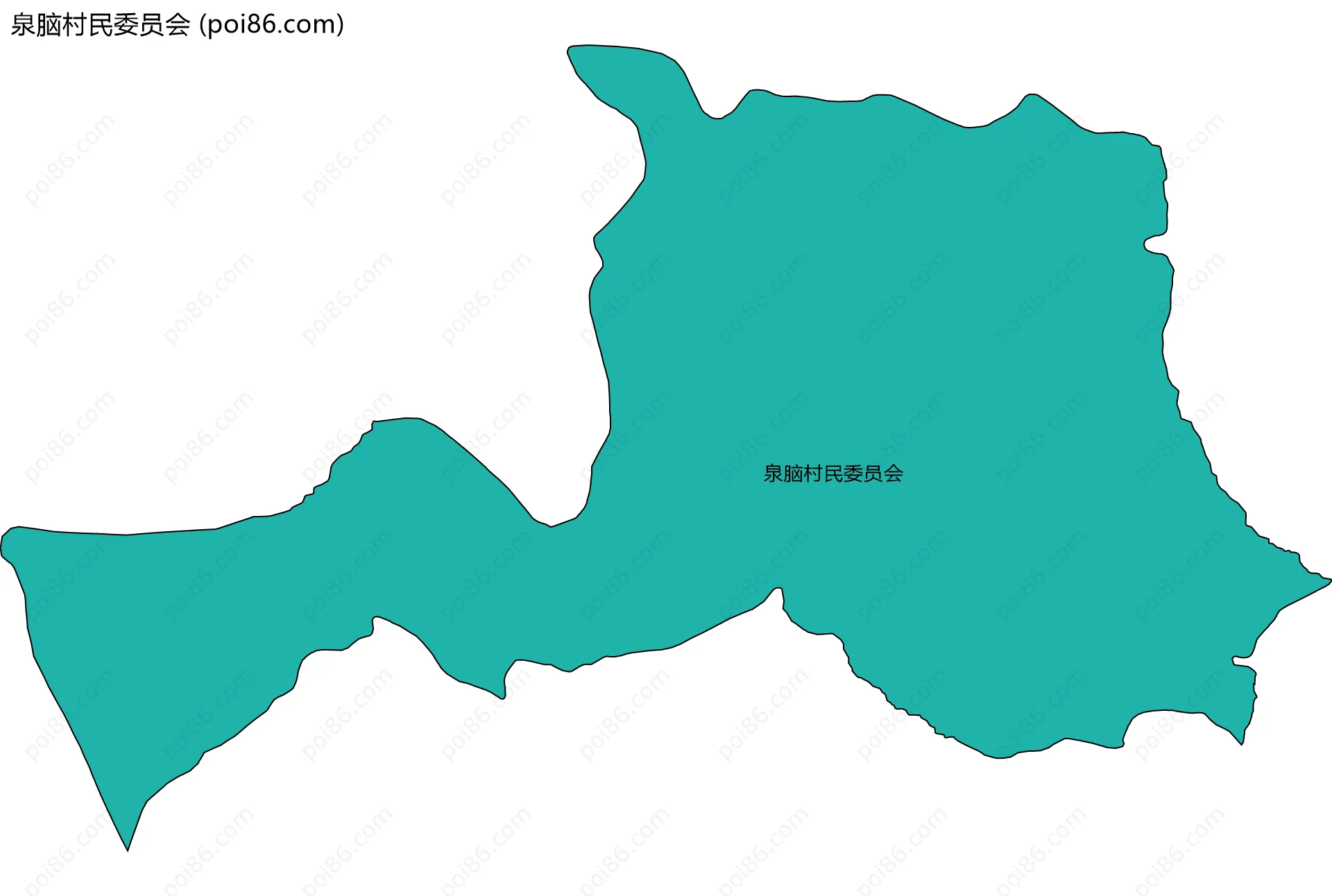 泉脑村民委员会边界地图