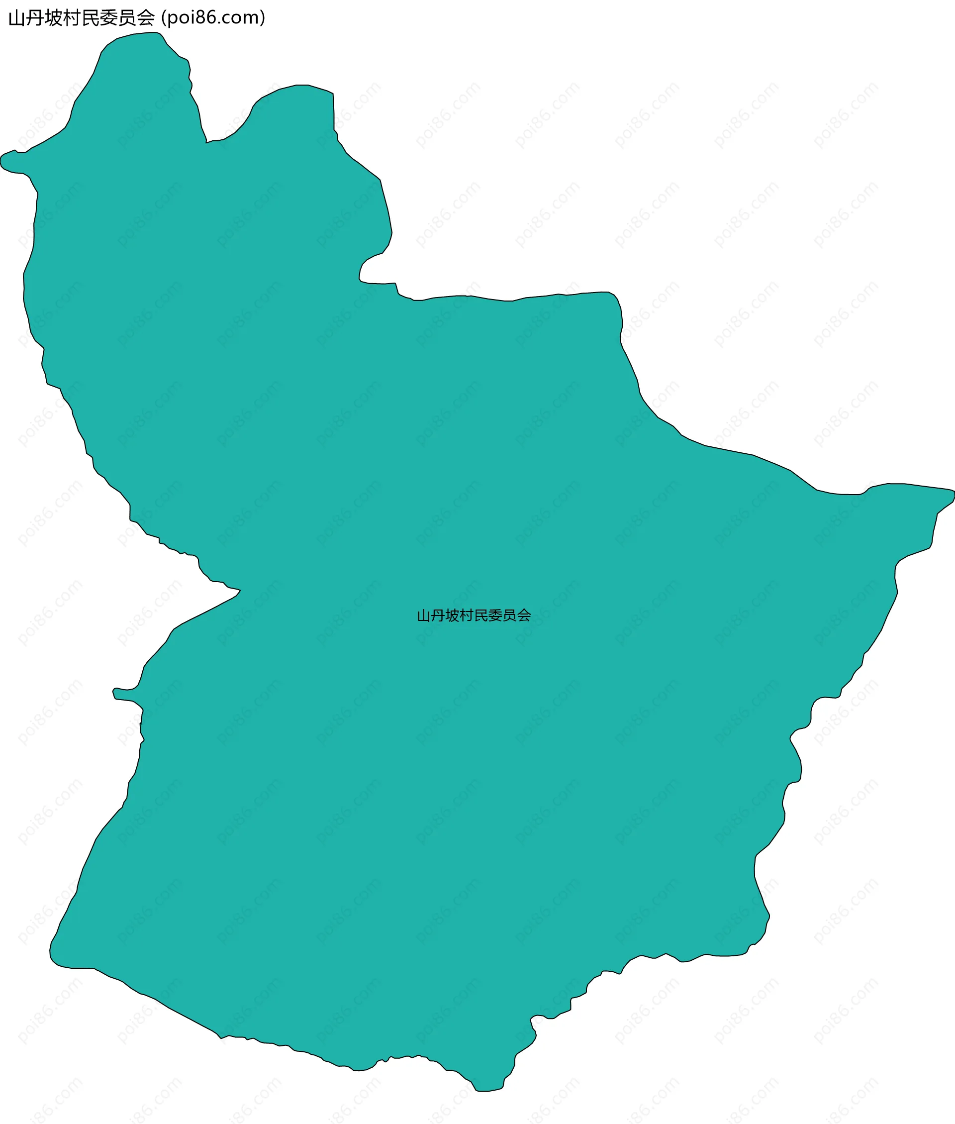 山丹坡村民委员会边界地图