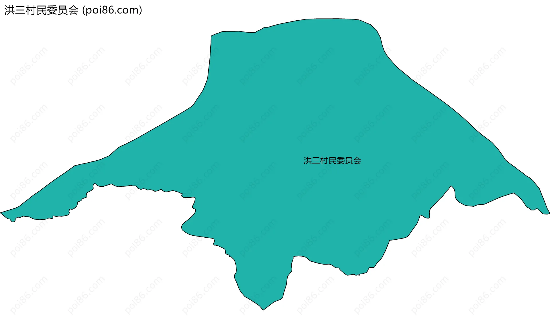 洪三村民委员会边界地图