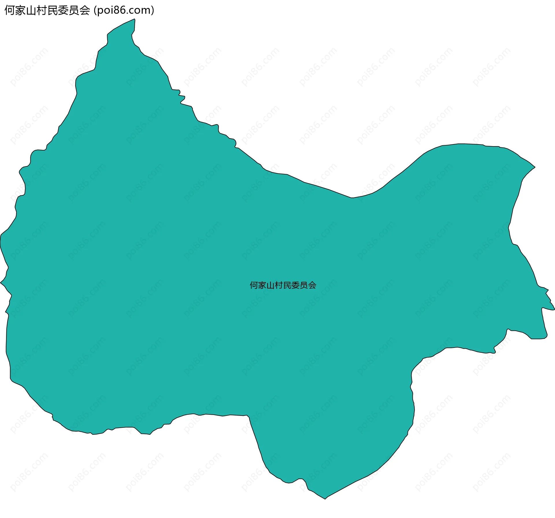 何家山村民委员会边界地图