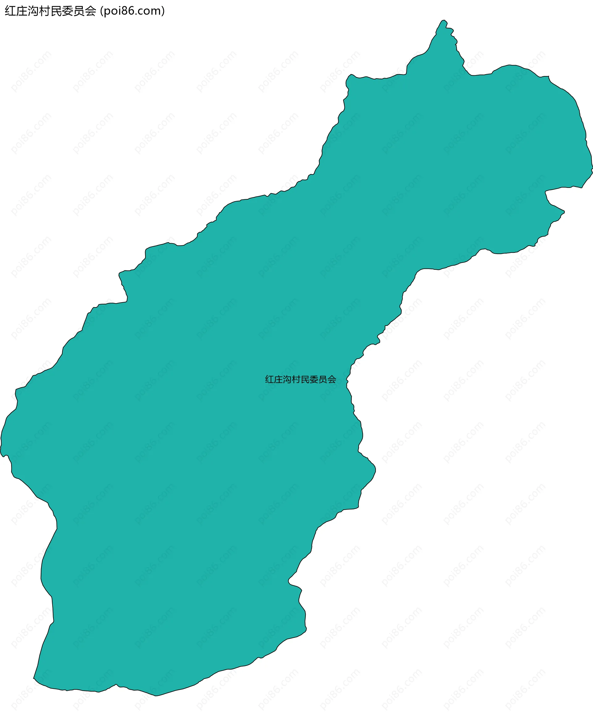 红庄沟村民委员会边界地图