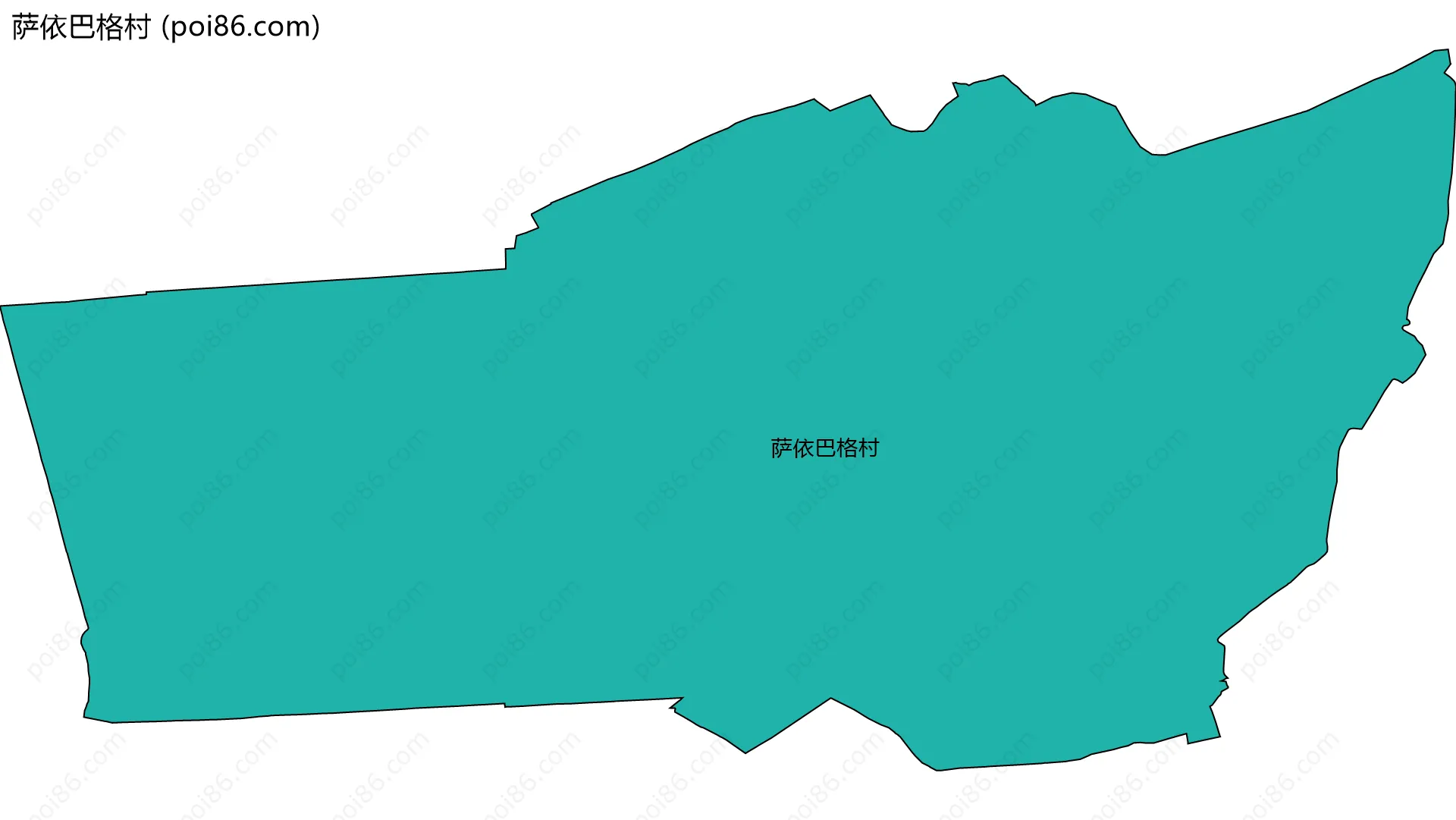 萨依巴格村边界地图