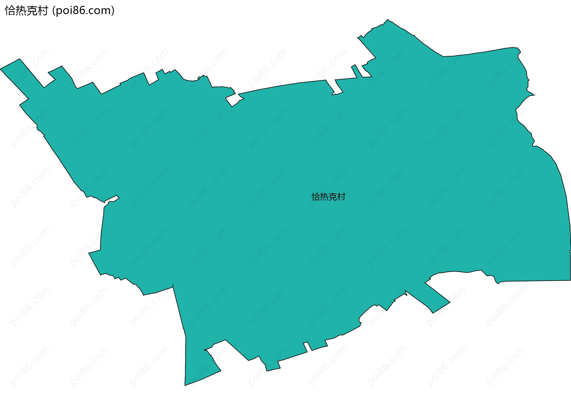 恰热克村边界地图