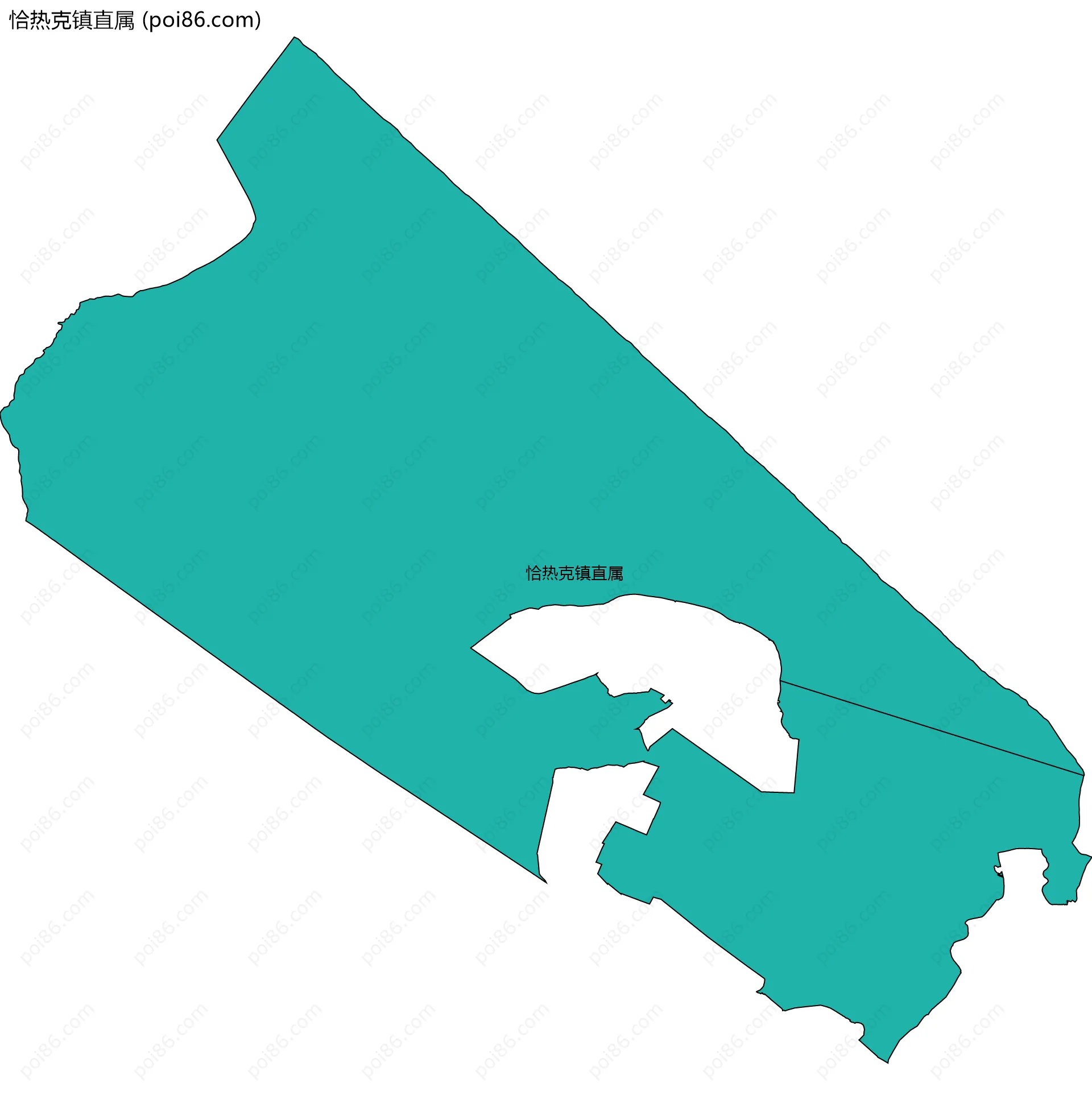 恰热克镇直属边界地图