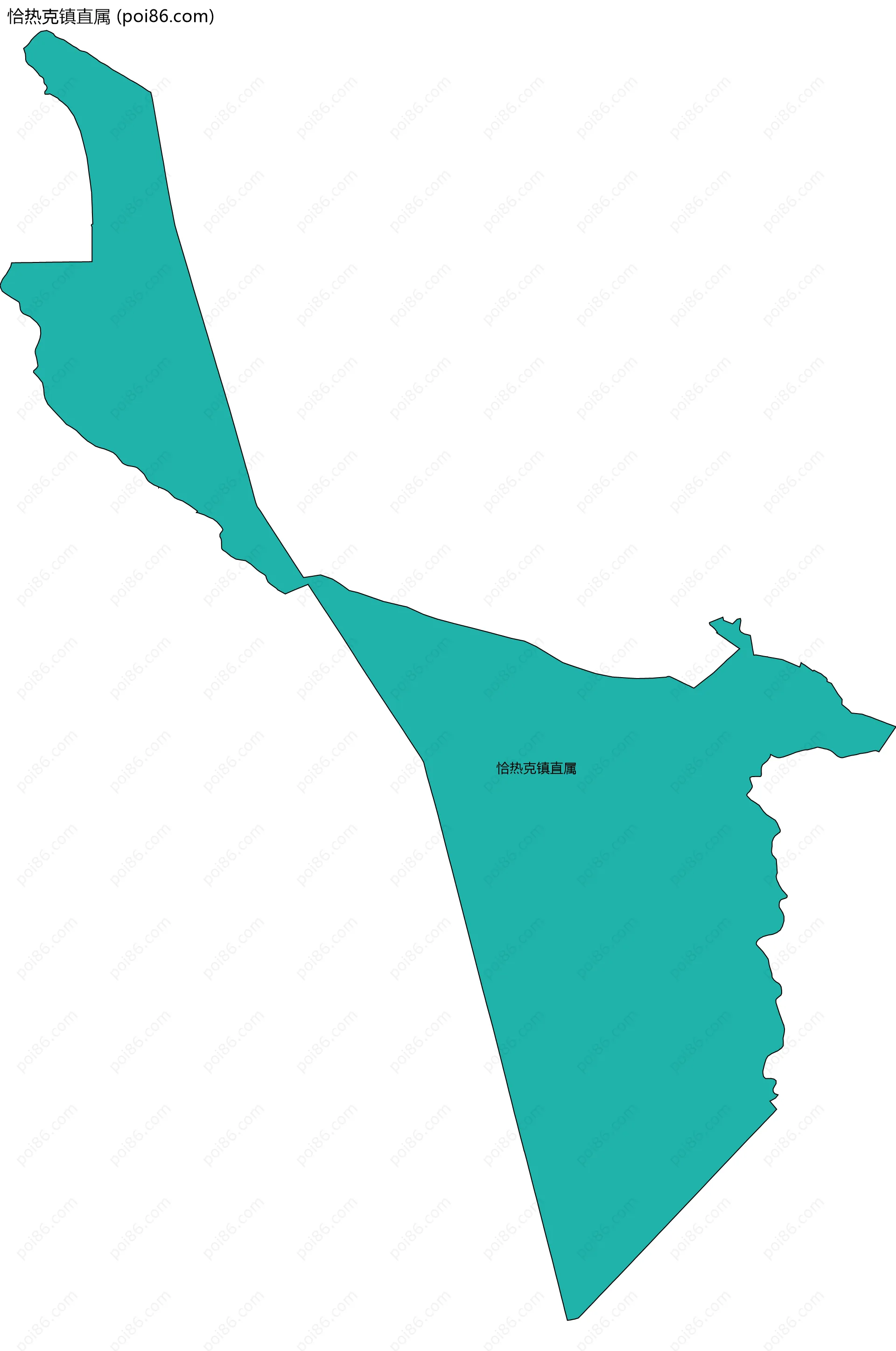 恰热克镇直属边界地图