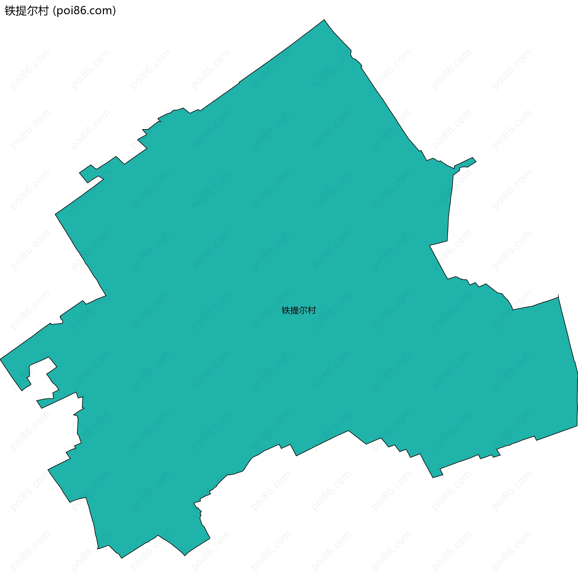 铁提尔村边界地图