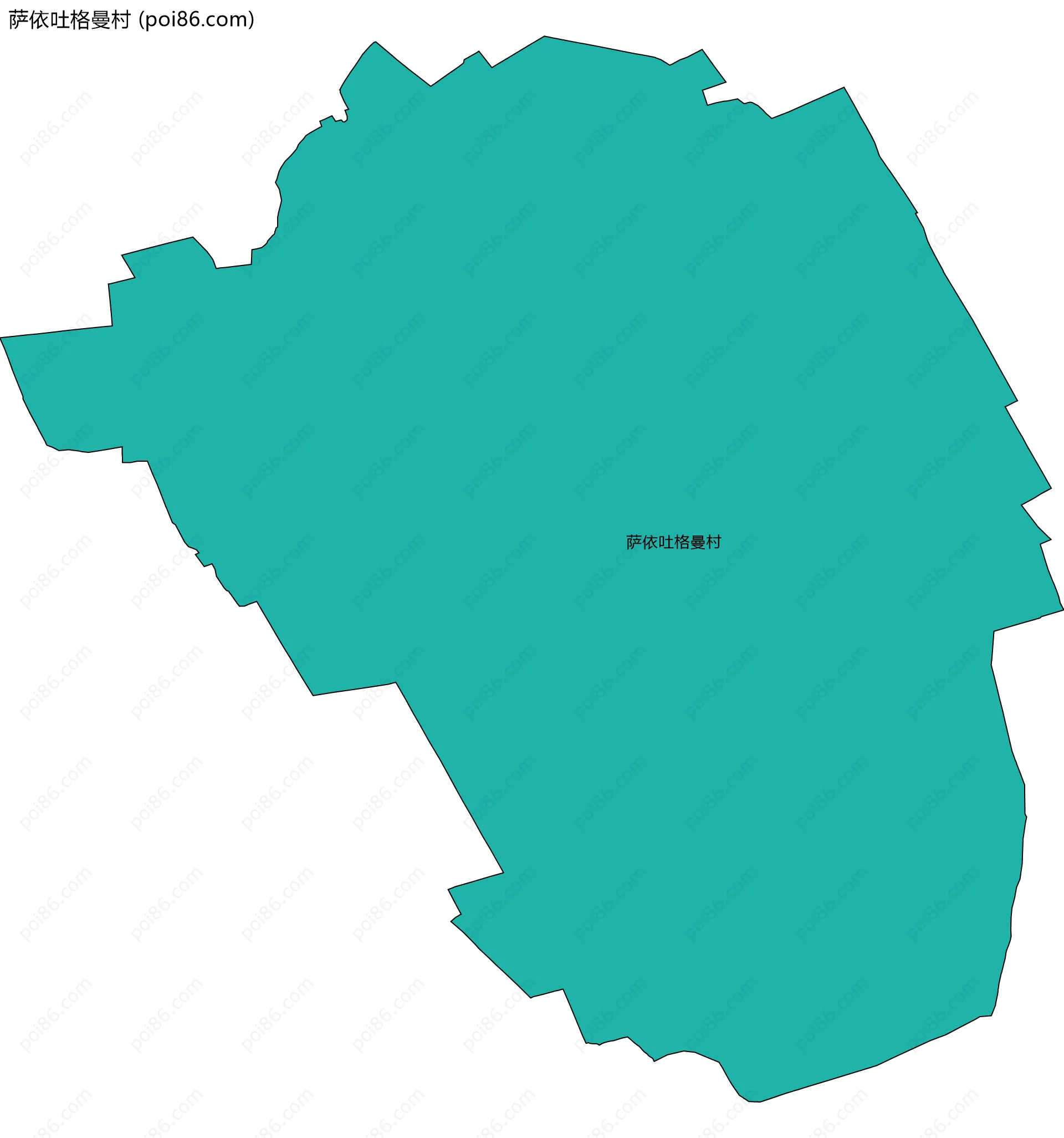 萨依吐格曼村边界地图