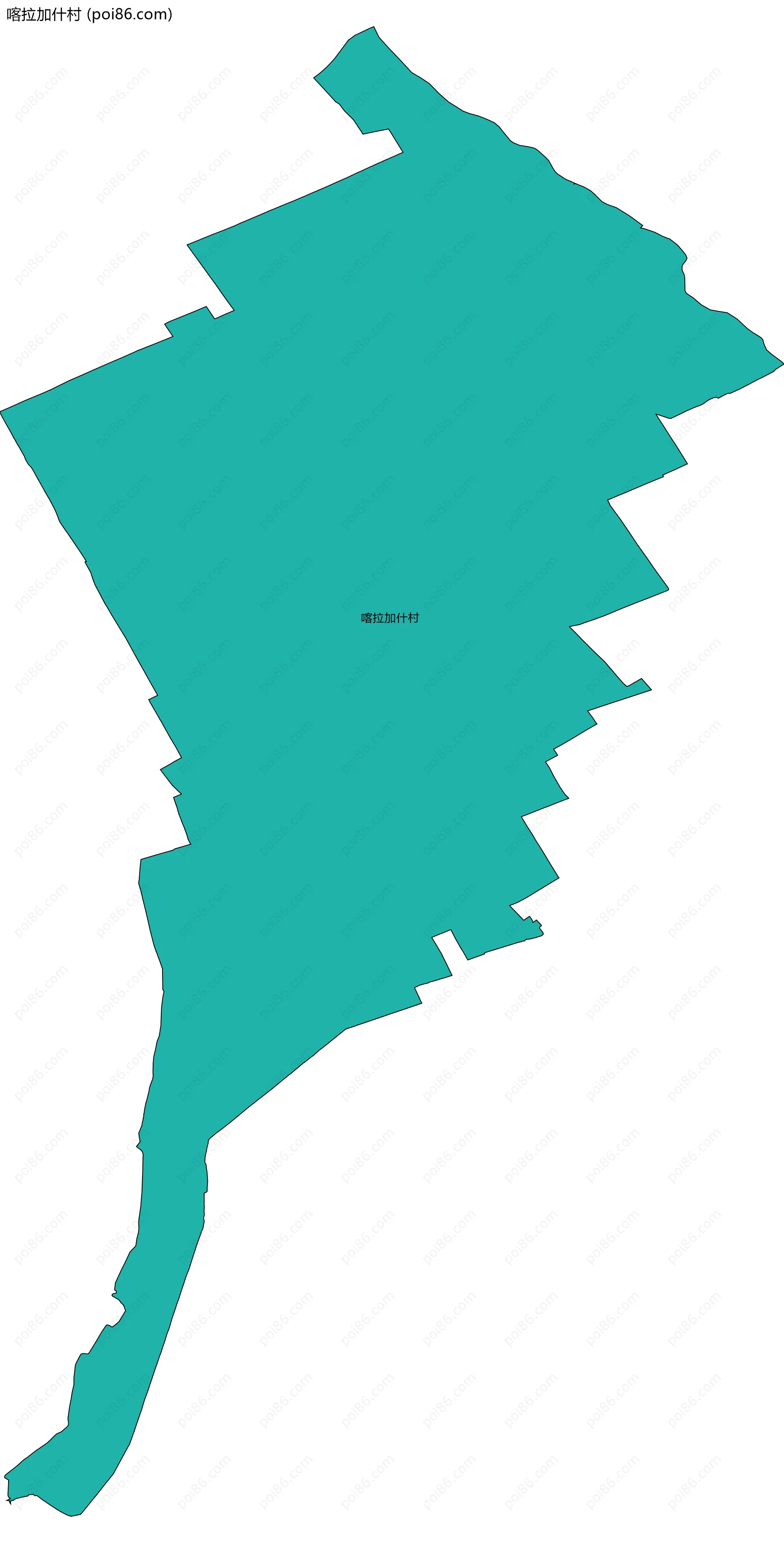 喀拉加什村边界地图