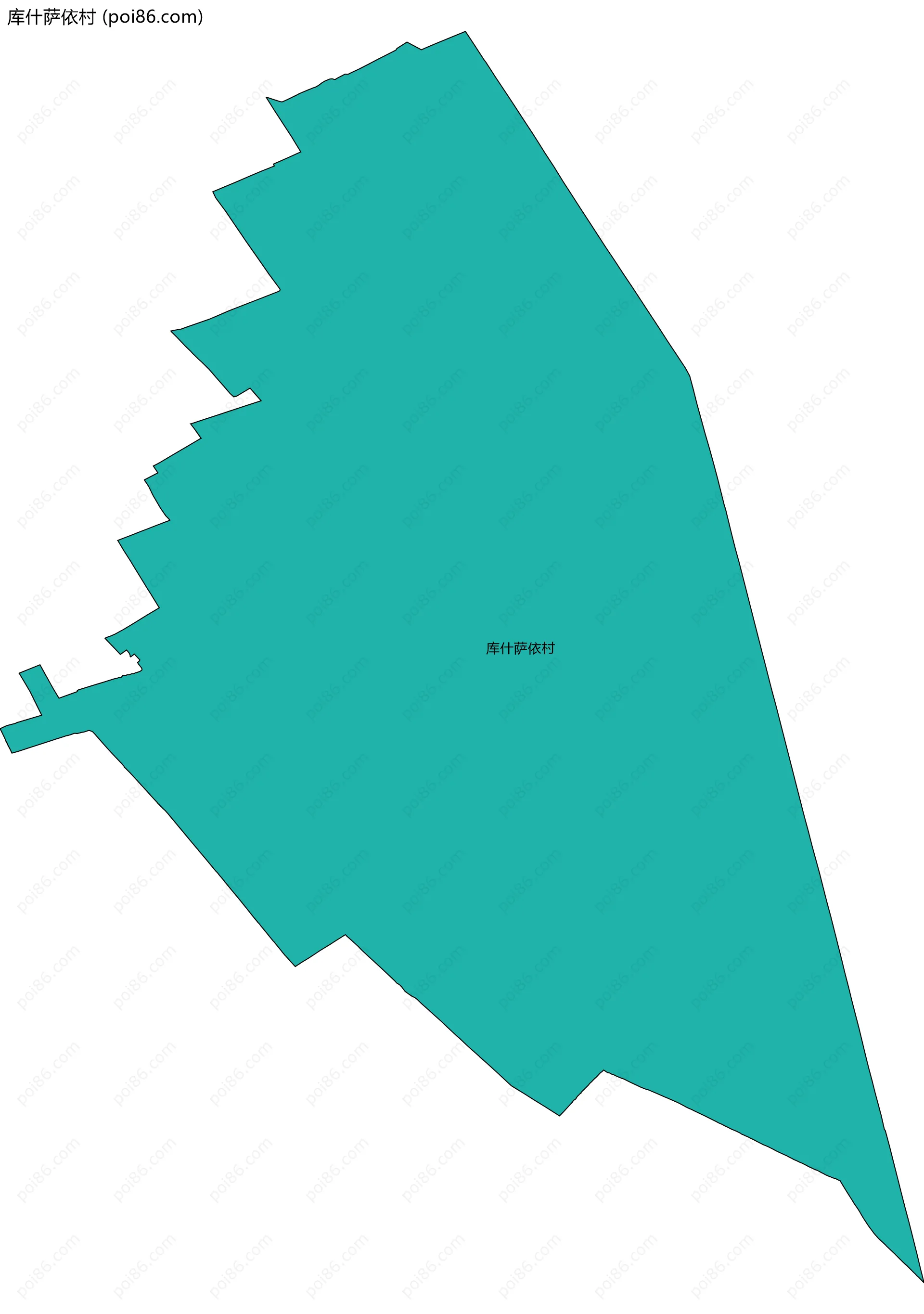 库什萨依村边界地图