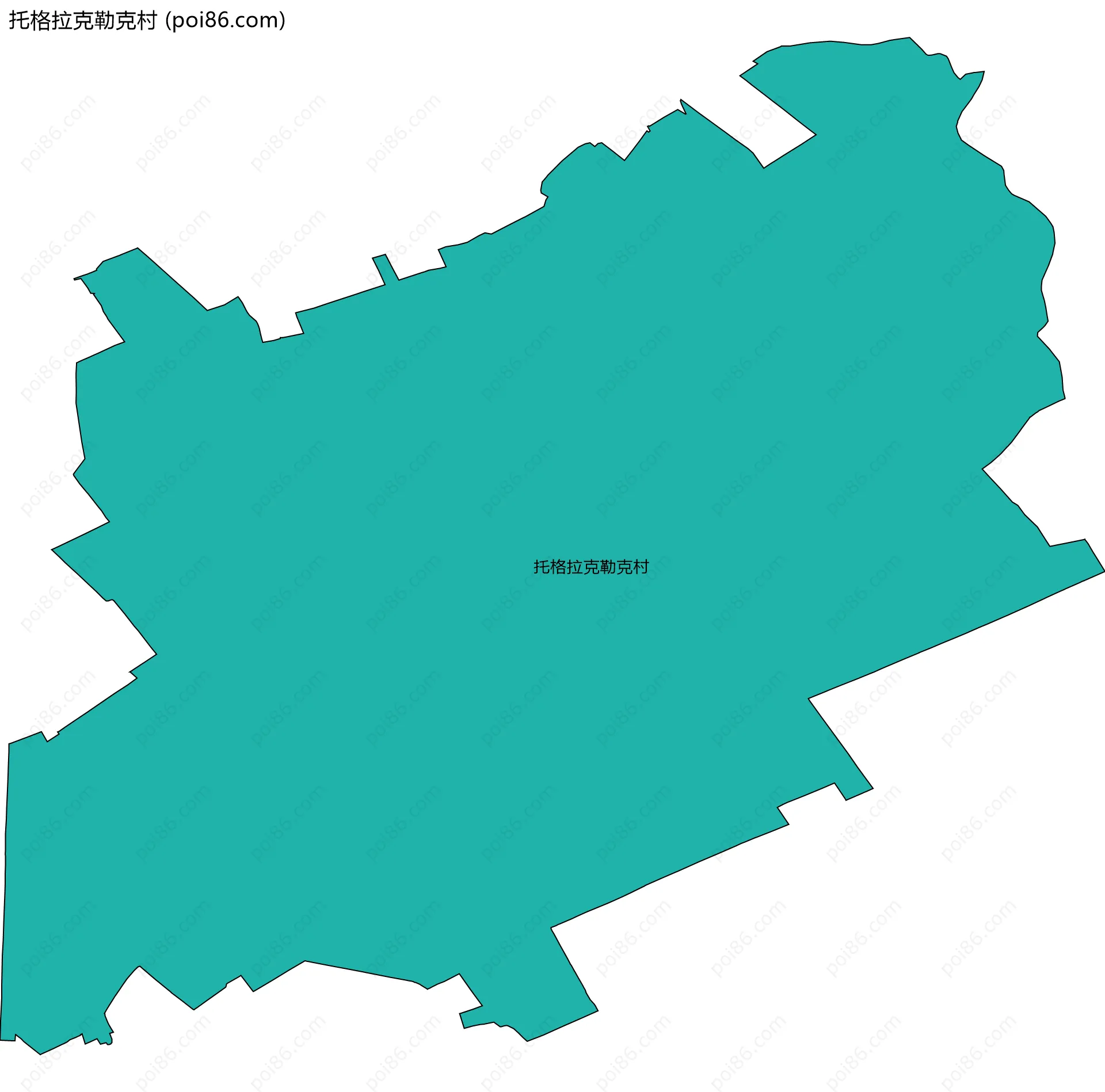 托格拉克勒克村边界地图