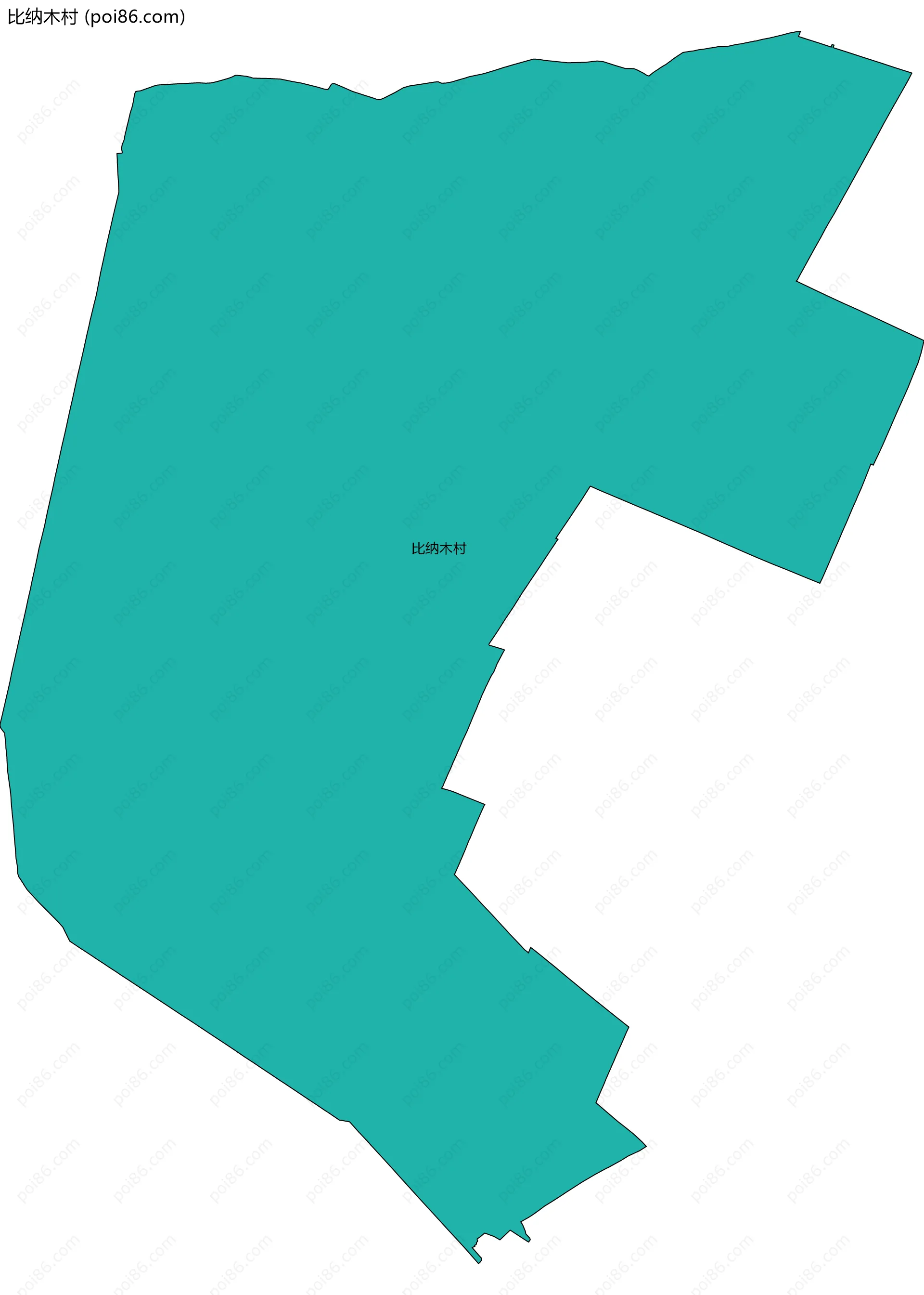 比纳木村边界地图