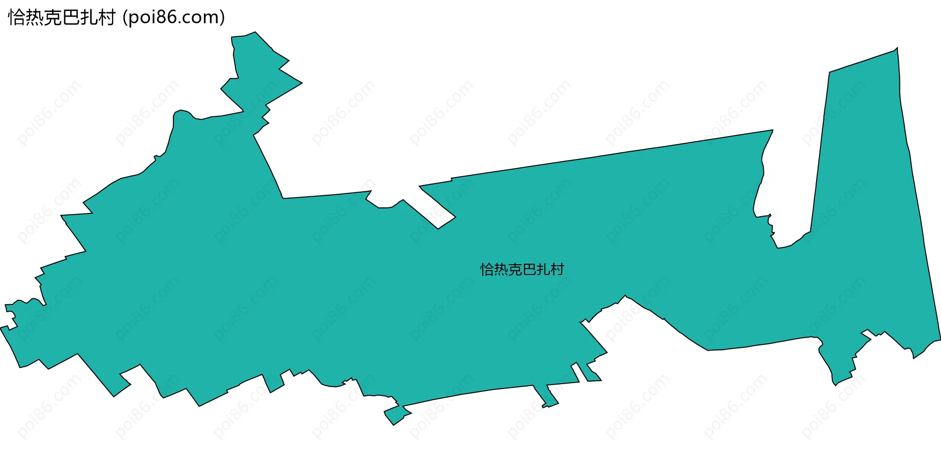 恰热克巴扎村边界地图