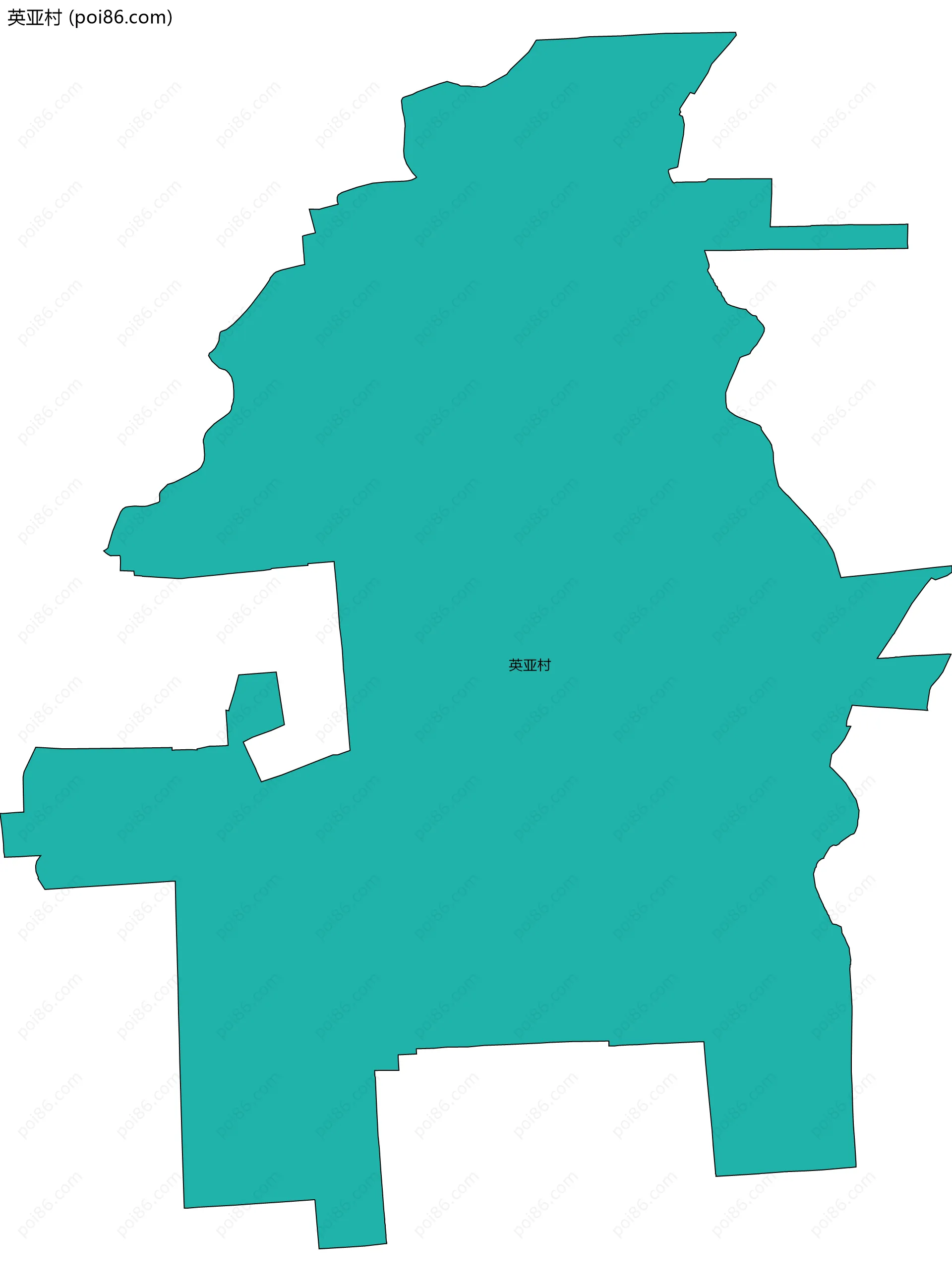 英亚村边界地图