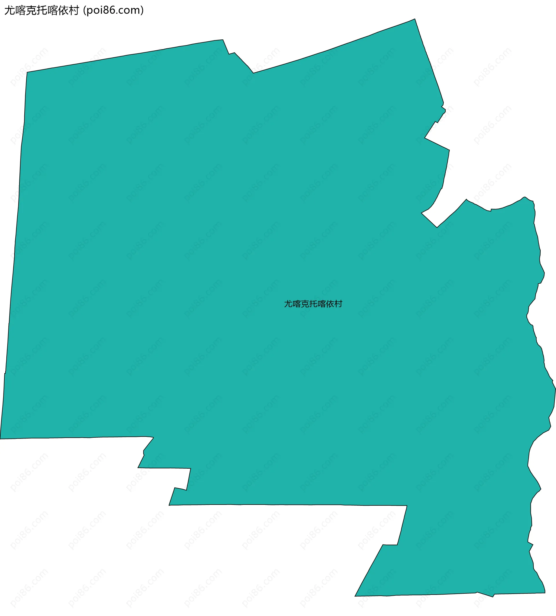 尤喀克托喀依村边界地图