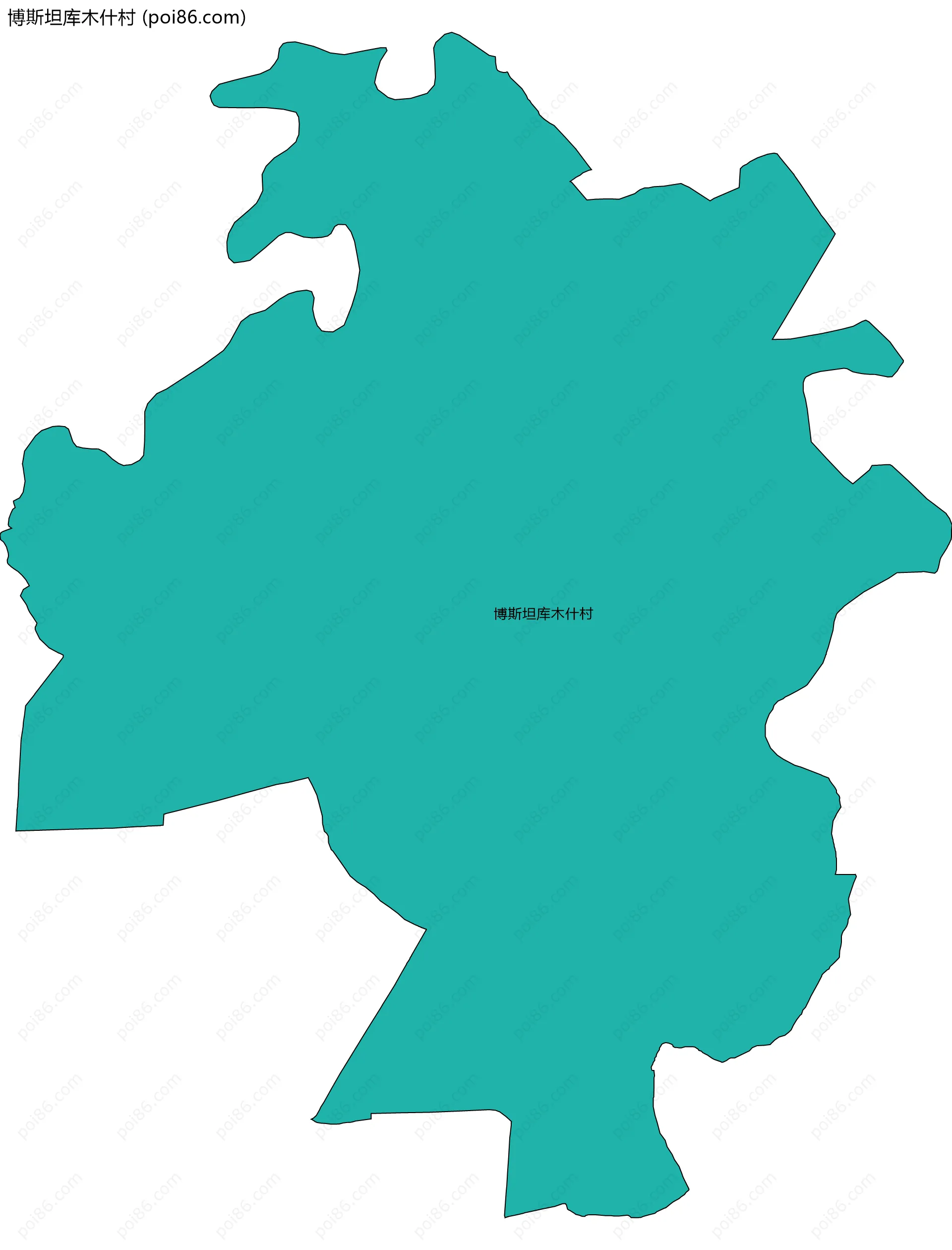 博斯坦库木什村边界地图