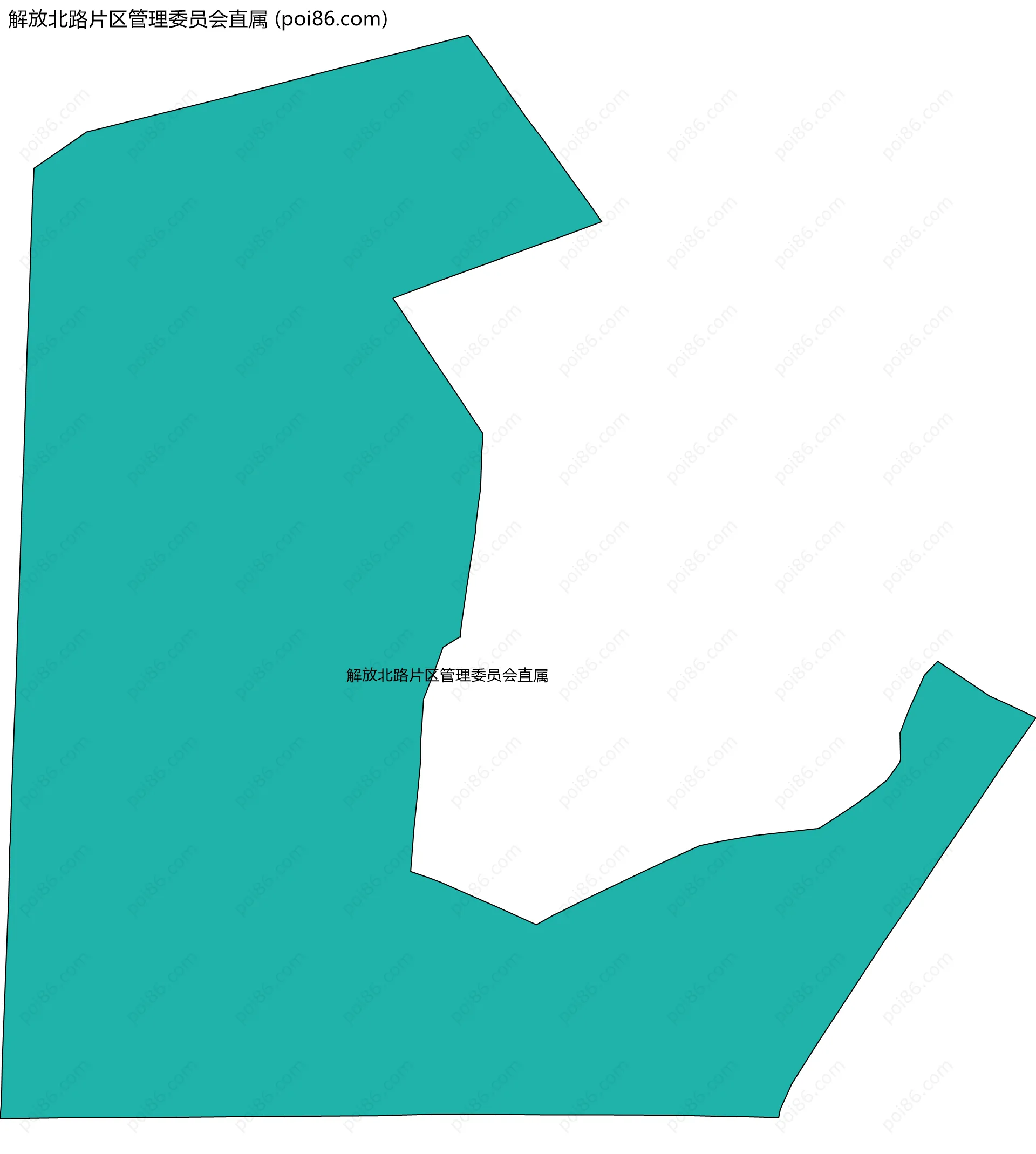 解放北路片区管理委员会直属边界地图