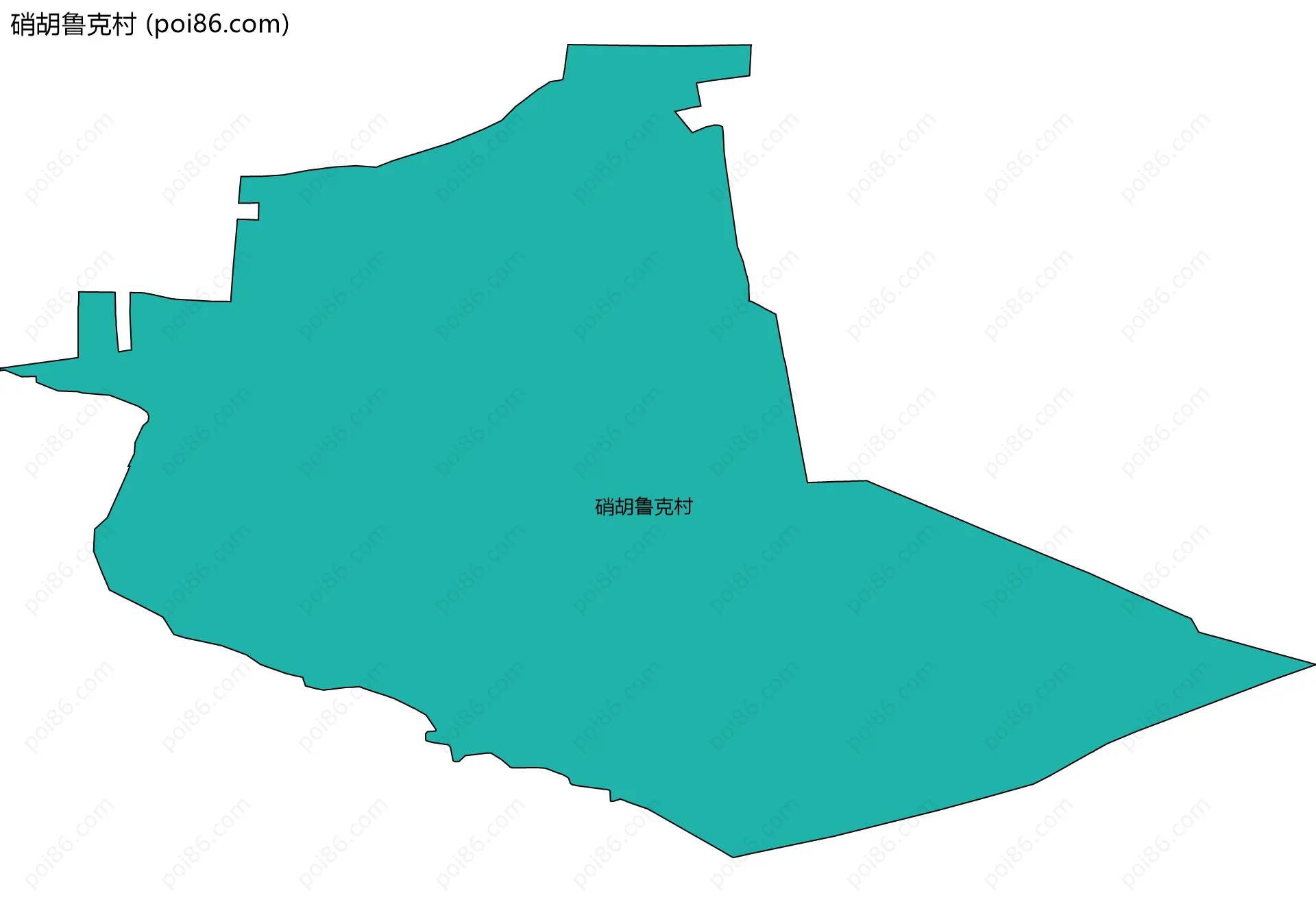硝胡鲁克村边界地图